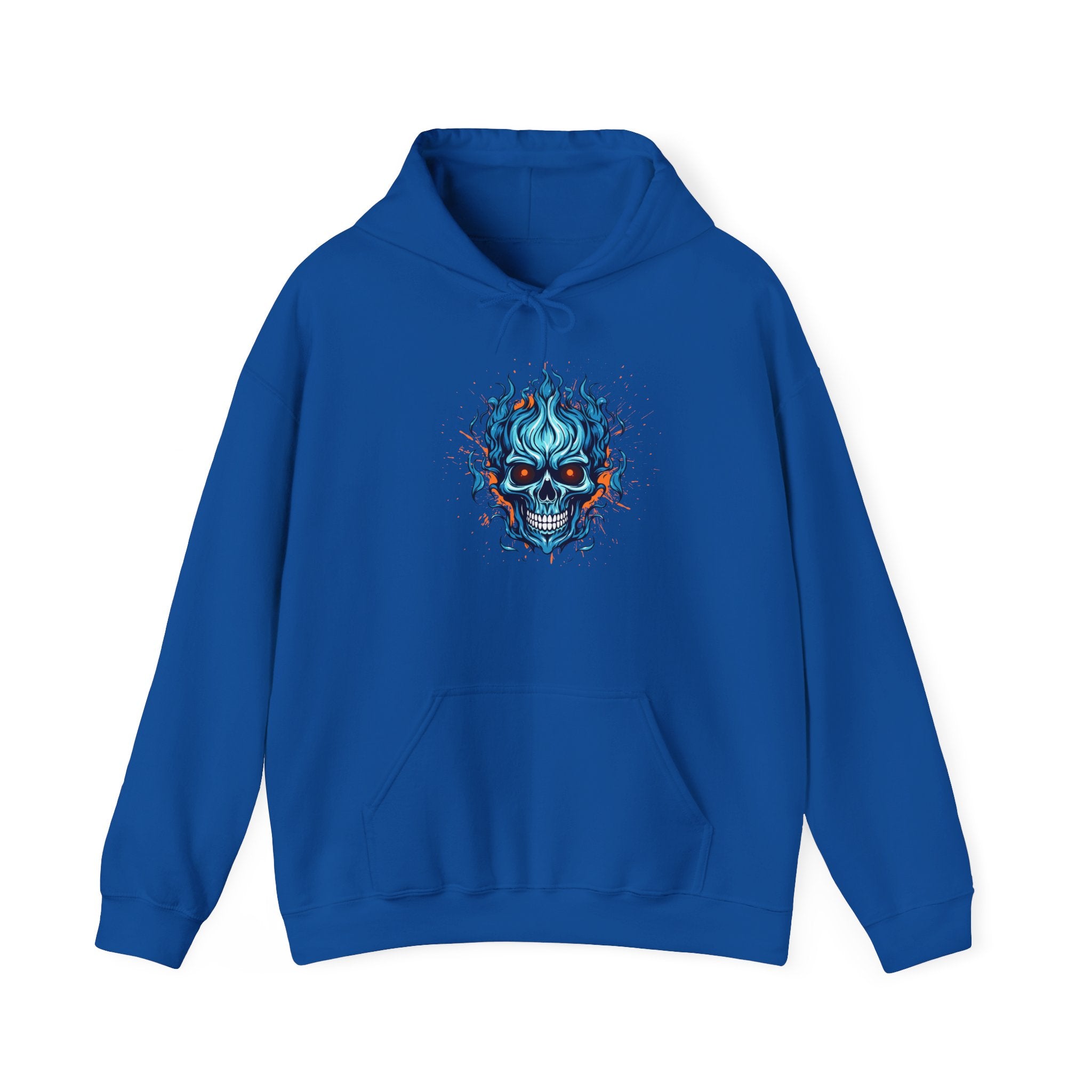 Edgy Skull Graphic Hoodie, Cozy Lounge Sweatshirt, Unique Gift for Halloween, Unisex Outerwear, Casual Streetwear