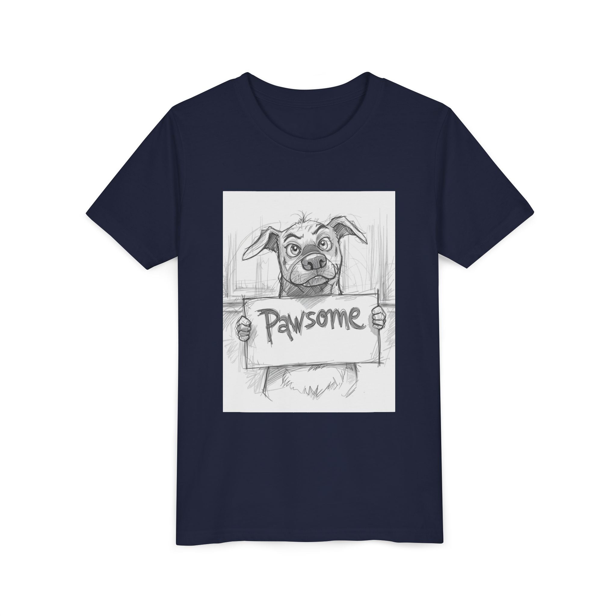 Pawsome Youth Tee - Adorable Dog Design, Gift for Animal Lovers, Birthday, Back to School, Fun Pet Shirt, Kids' Fashion