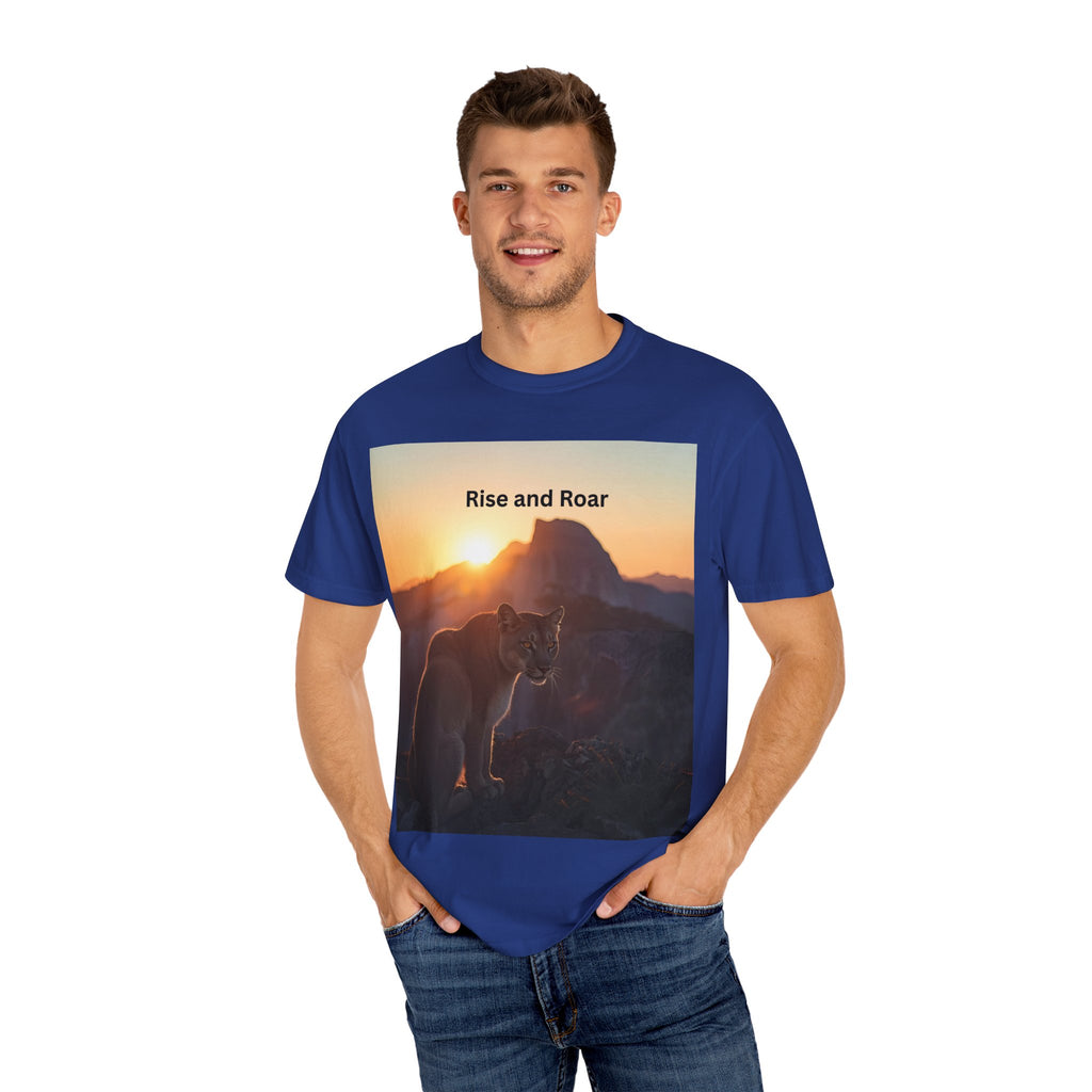 Rise And Roar Sunrise Mountain Lion T-Shirt, Rise and Roar Tee, Unisex Cotton Shirt, Graphic Tee for Nature Lovers, Adventure Apparel, Gifts for [...]