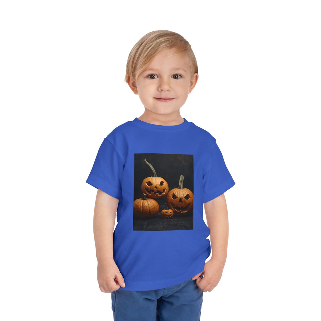 Spooky Halloween Pumpkin Toddler Short Sleeve Tee