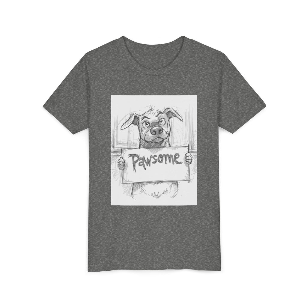 Pawsome Youth Tee - Adorable Dog Design, Gift for Animal Lovers, Birthday, Back to School, Fun Pet Shirt, Kids' Fashion