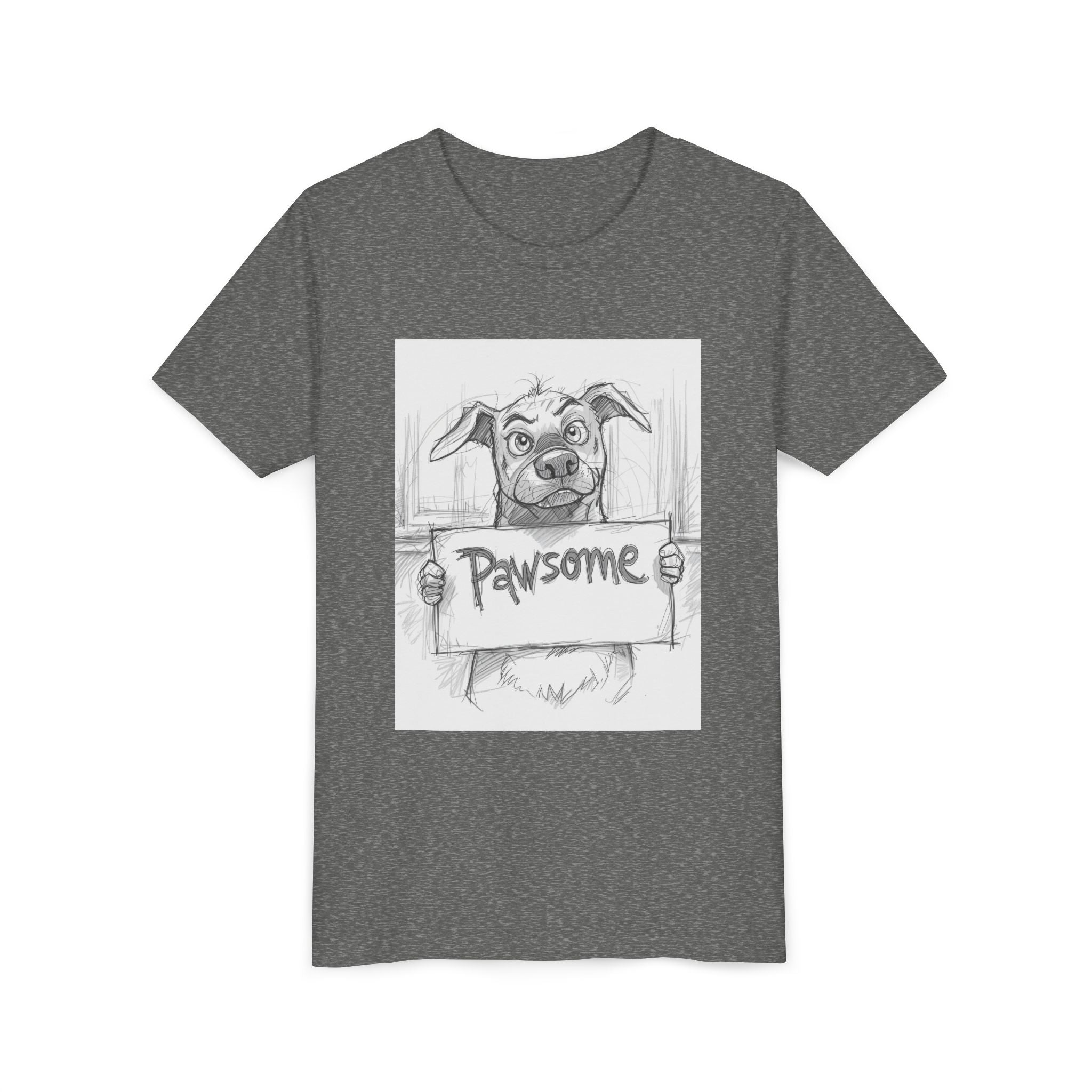 Pawsome Youth Tee - Adorable Dog Design, Gift for Animal Lovers, Birthday, Back to School, Fun Pet Shirt, Kids' Fashion