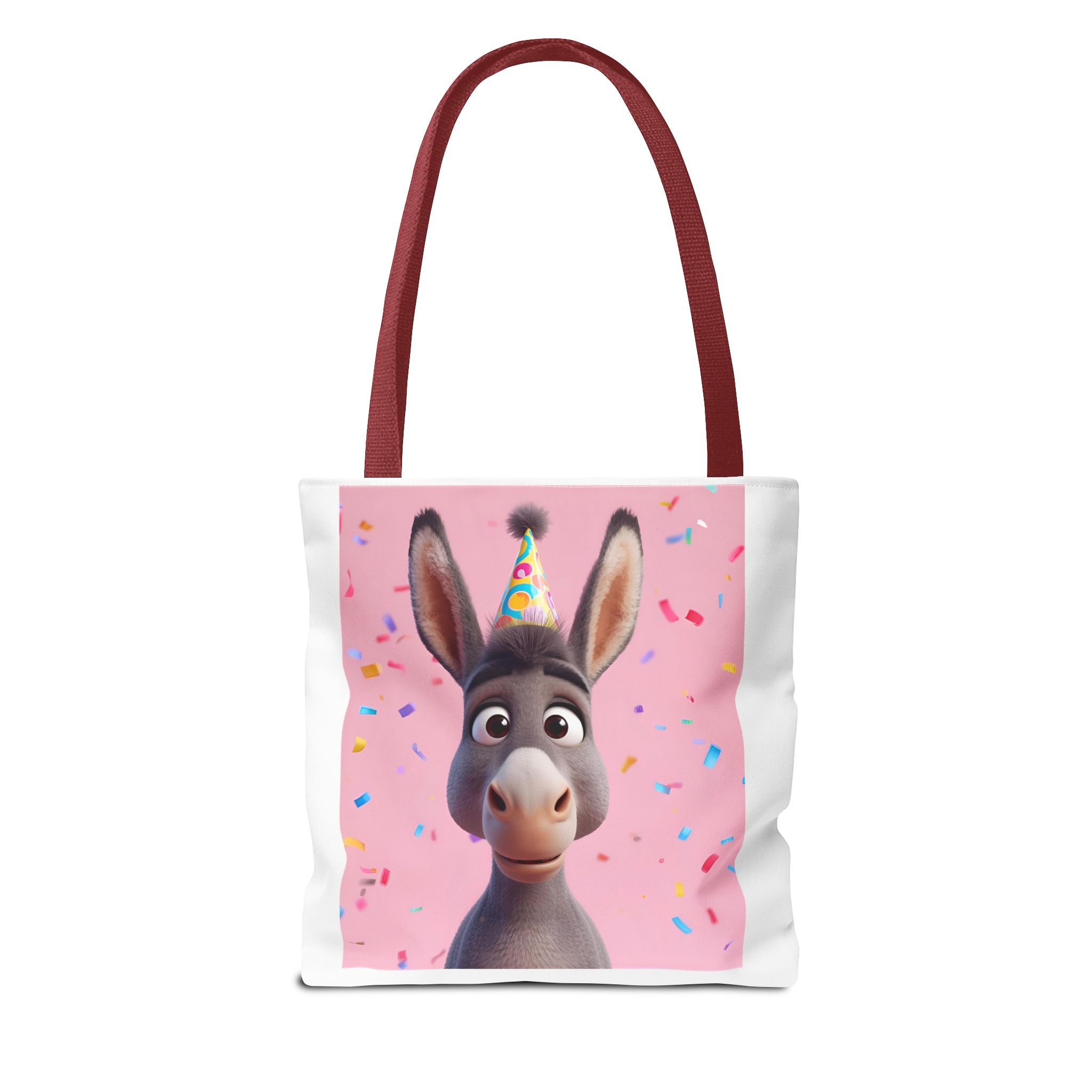Birthday Donkey Tote Bag, Fun Party Accessory, Eco-Friendly Shopper, Cute Gift for Animal Lovers, Perfect for Birthdays and Celebrations