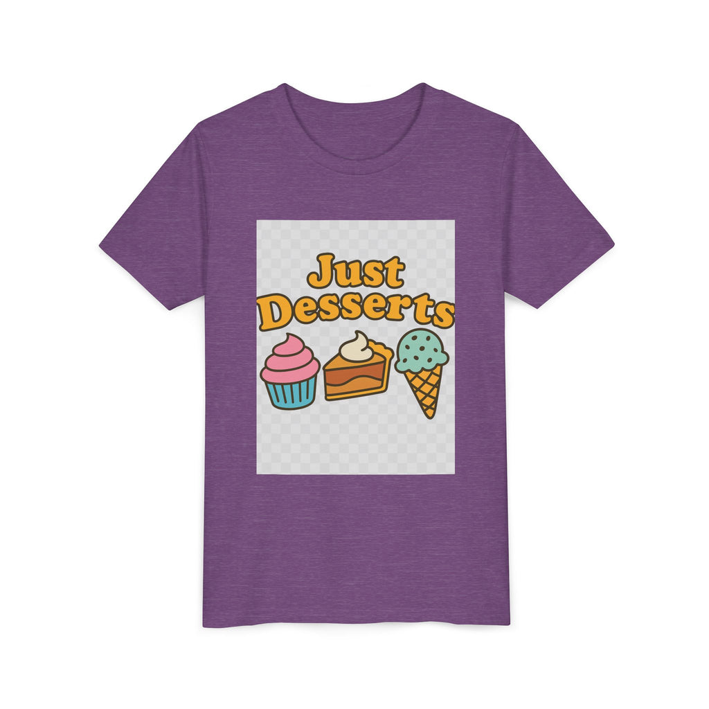Youth Short Sleeve Tee - Just Desserts Ice Cream and Cupcake Graphic T-Shirt