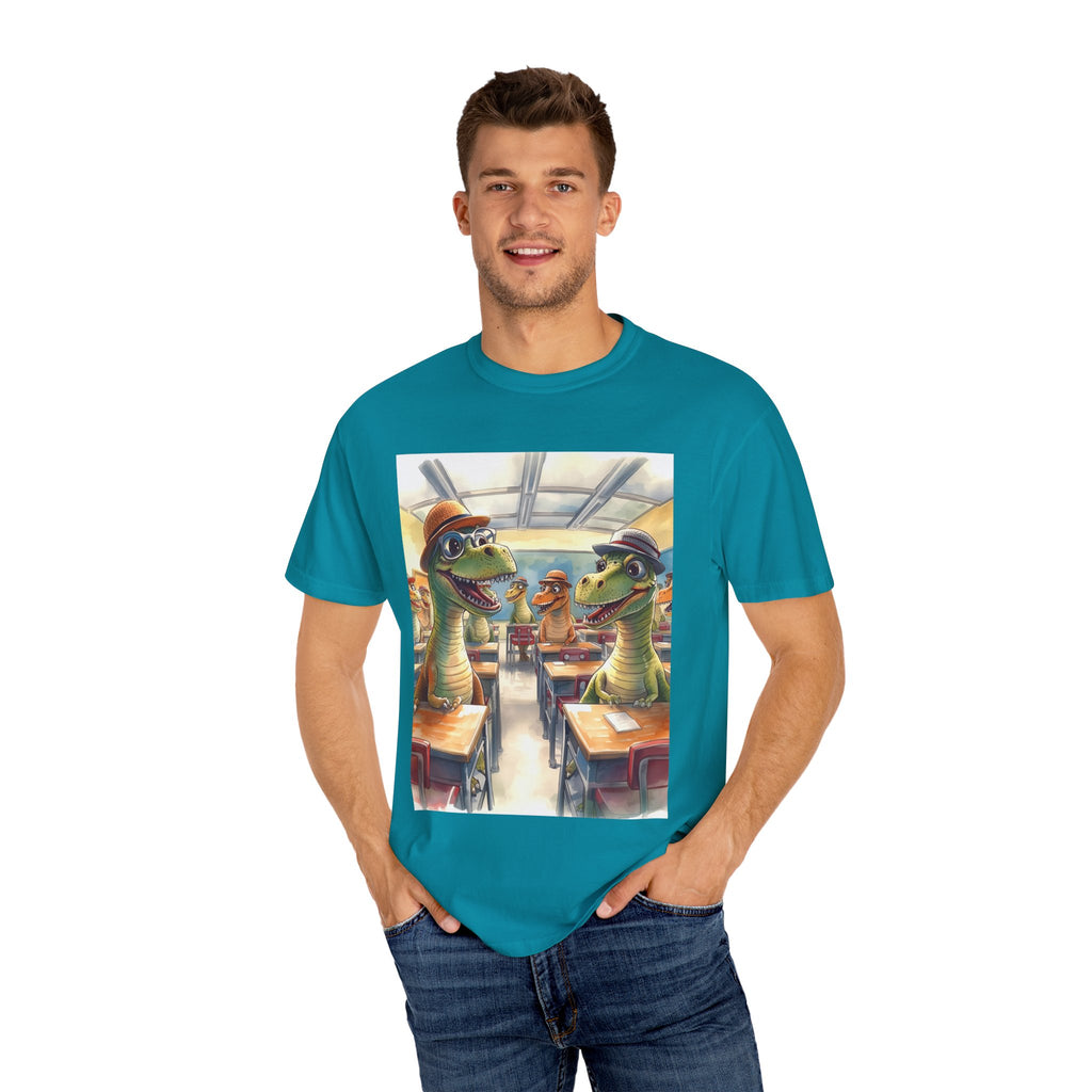Dinosaur Classroom Unisex T-Shirt: Fun, Casual Wear for Kids, Teachers, Dino Lovers, Birthday Gifts, Everyday Use