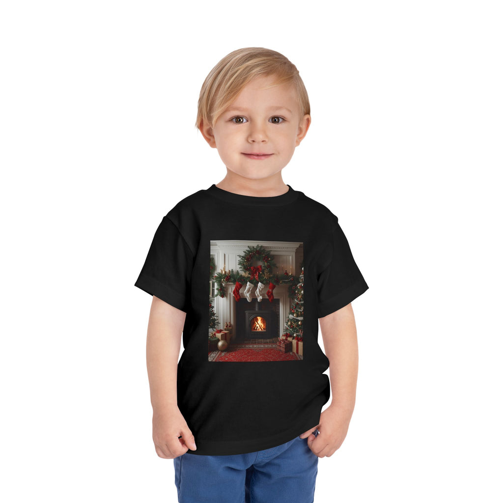 Cozy Christmas Toddler Tee, Holiday Kids Shirt, Cute Winter Tee, Toddler Christmas Outfit, Festive Short Sleeve Shirt