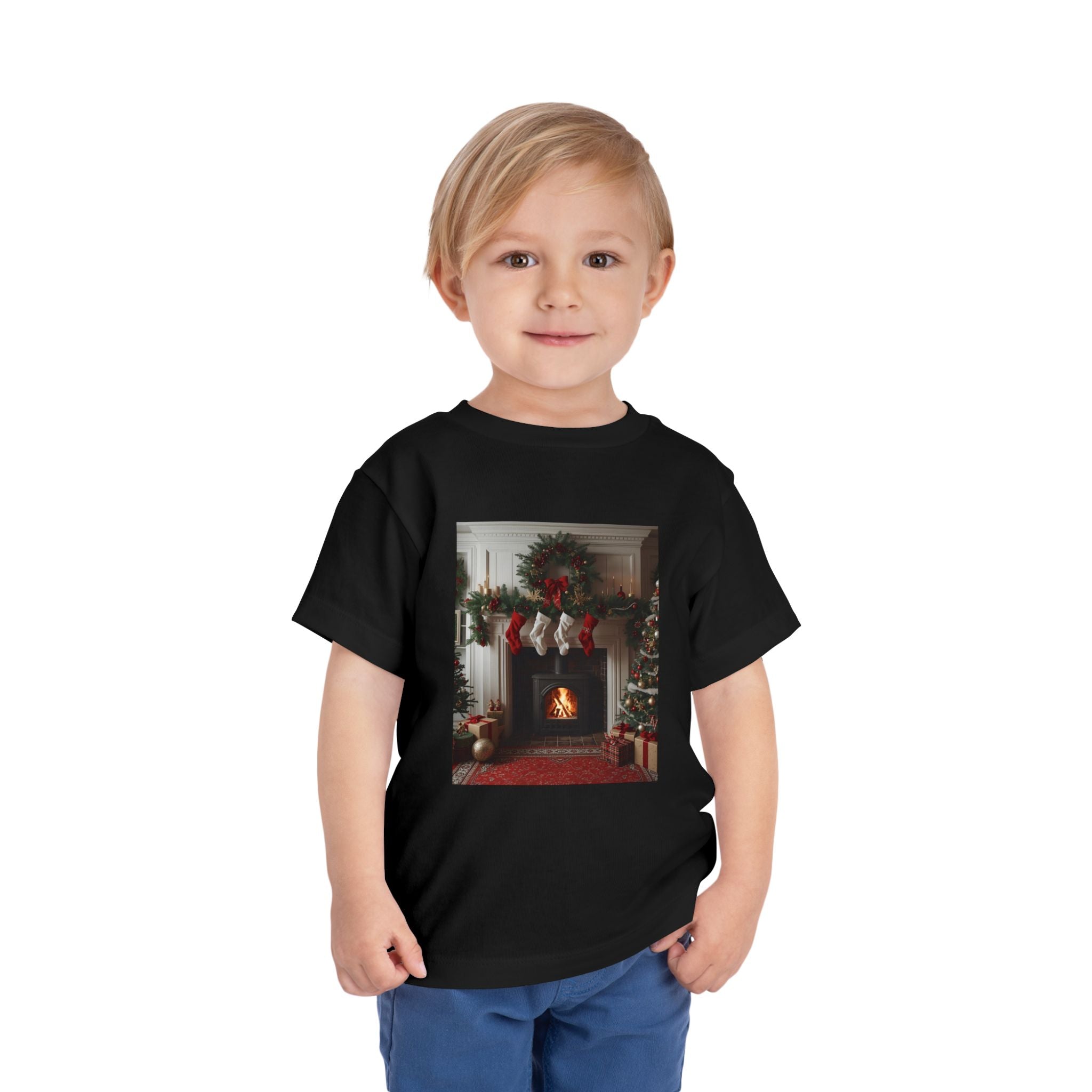 Cozy Christmas Toddler Tee, Holiday Kids Shirt, Cute Winter Tee, Toddler Christmas Outfit, Festive Short Sleeve Shirt