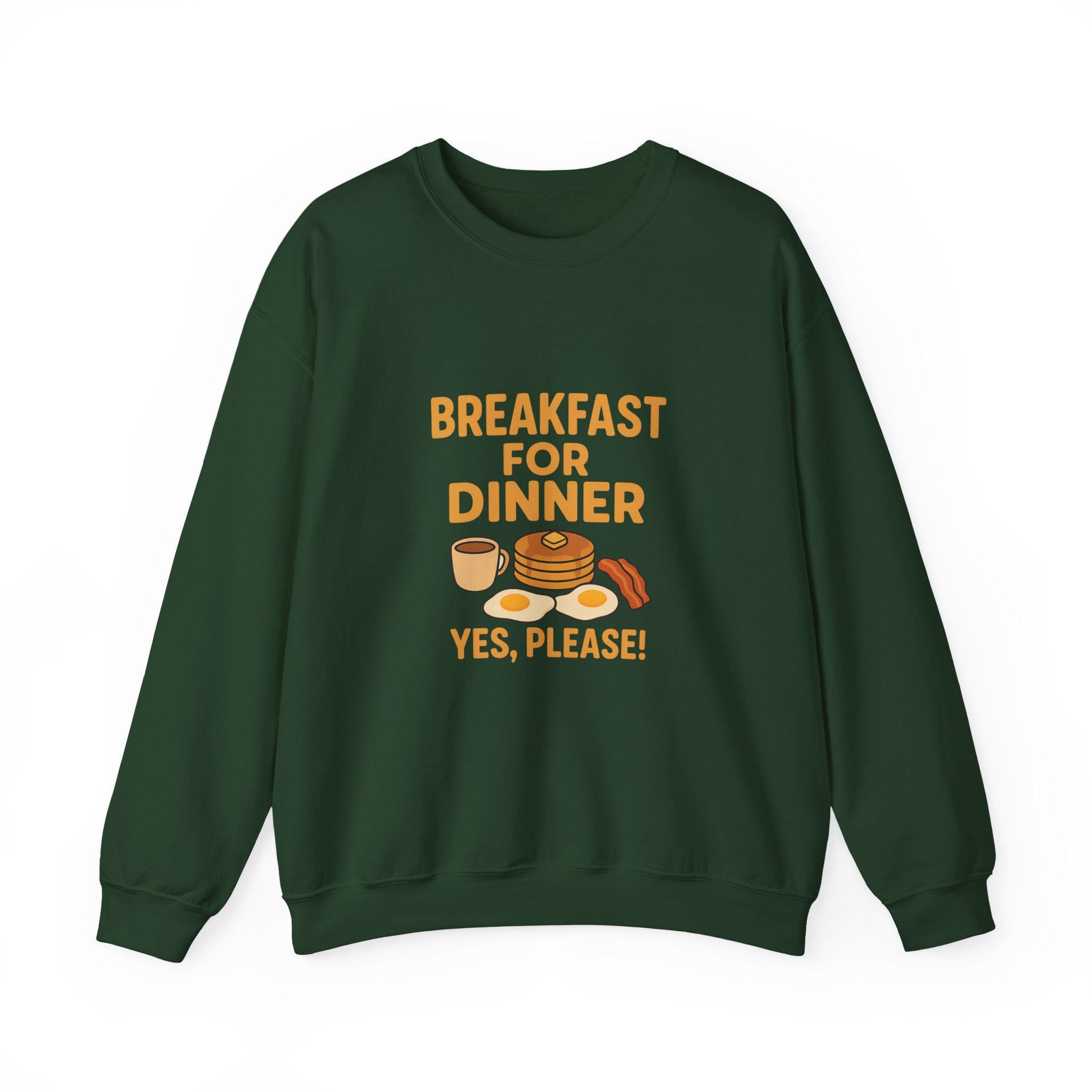 Breakfast for Dinner Sweatshirt, Cozy Crewneck for Food Lovers, Cute Gift for Brunch Enthusiasts, Fun Casual Wear, Ideal for Foodie Gifts