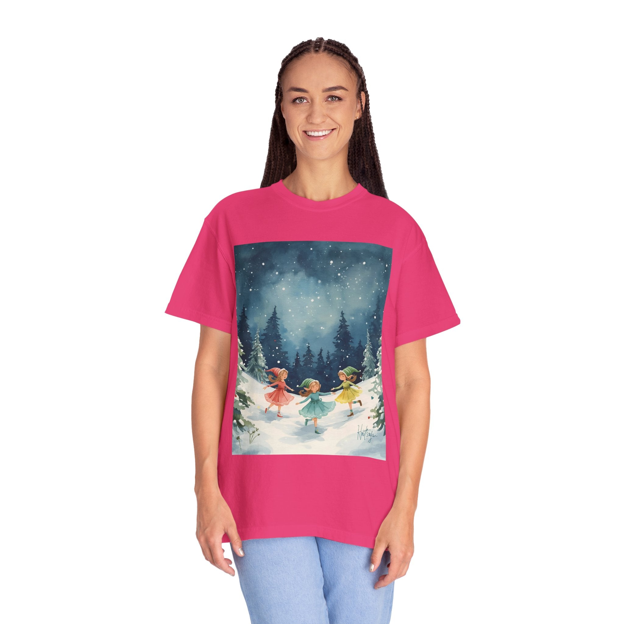 Whimsical Winter T-Shirt, Cozy Graphic Tee, Holiday Apparel, Gift for Her, Seasonal Fashion, Unisex Tee