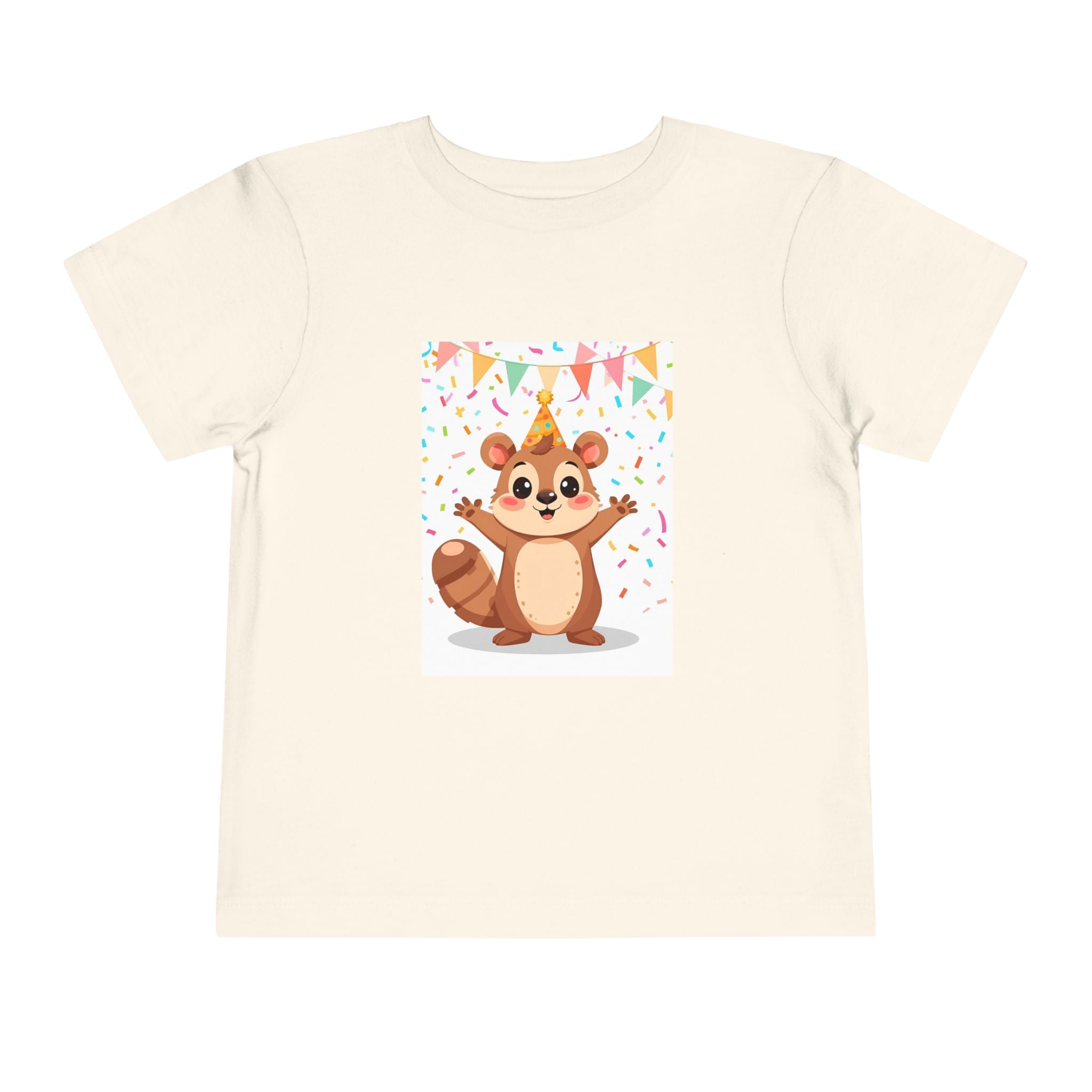 Party Animal With Squirl Toddler Short Sleeve Tee