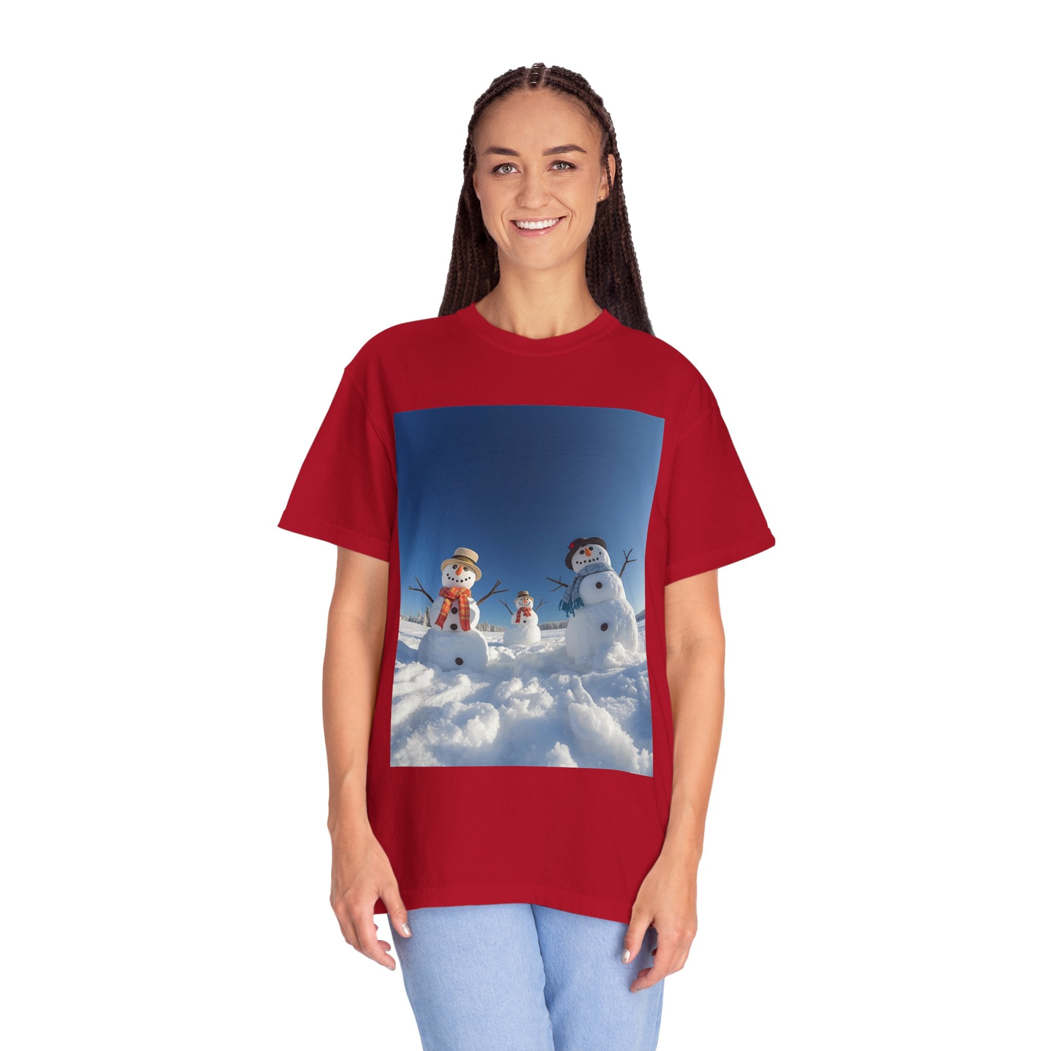 Festive Christmas Winter Wonderland Snowman T-shirt, Holiday Apparel, Christmas Gift, Unisex Tees, Cozy Winter Outfit, Family Fun