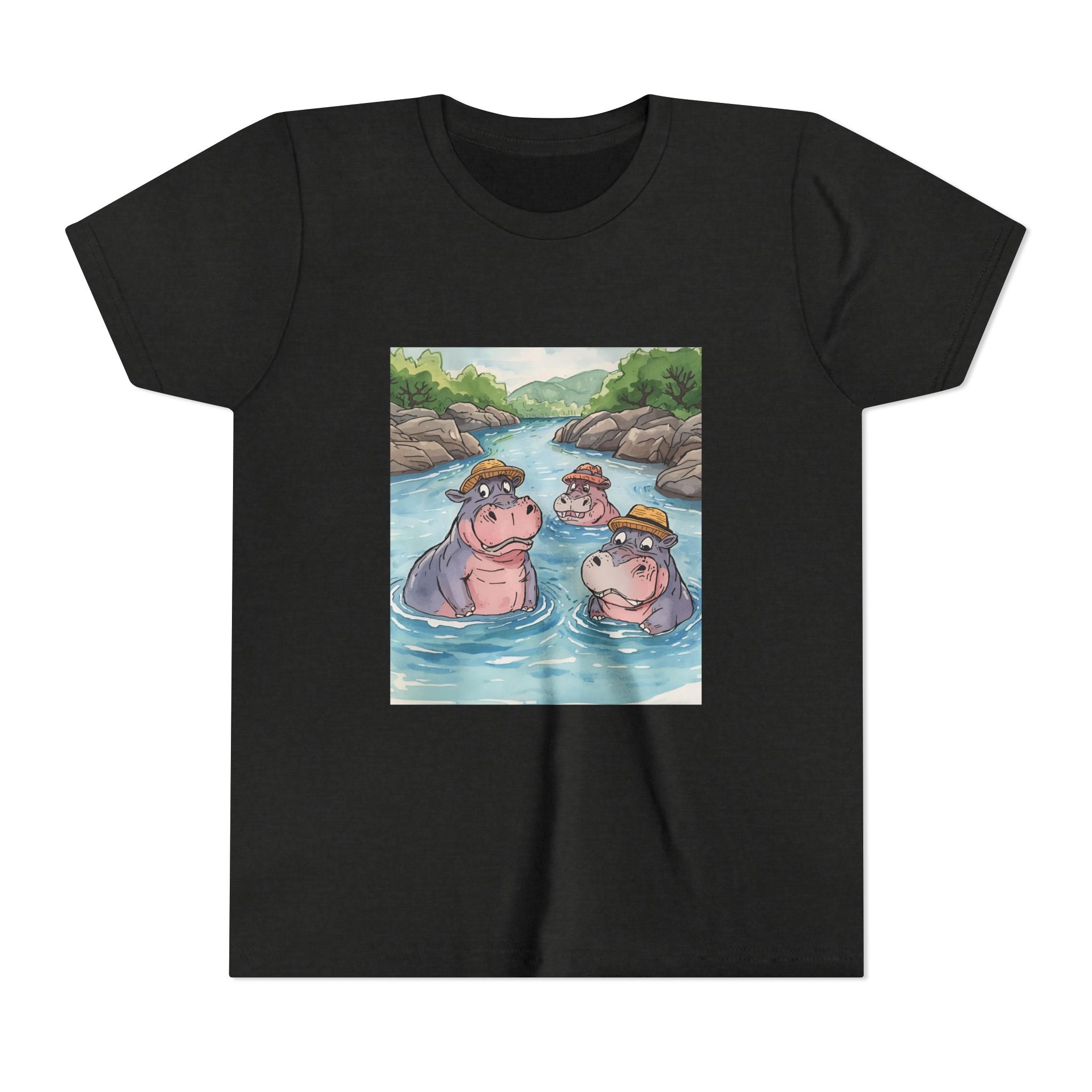Hippo Cute Youth Short Sleeve Tee