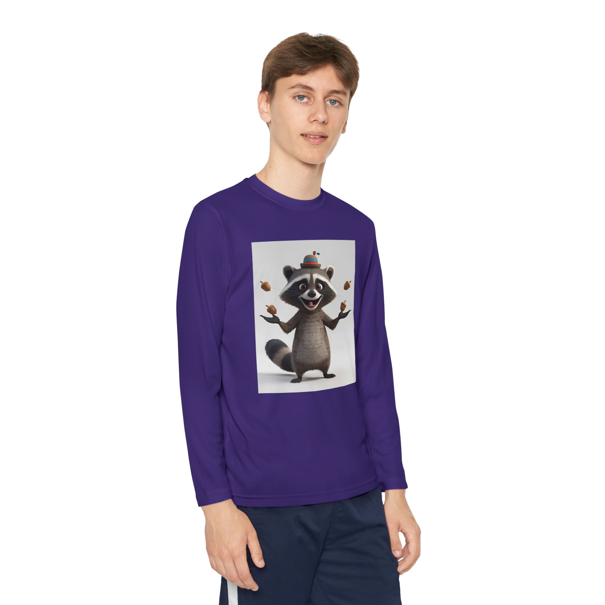 Raccoon Youth Long Sleeve Competitor Tee