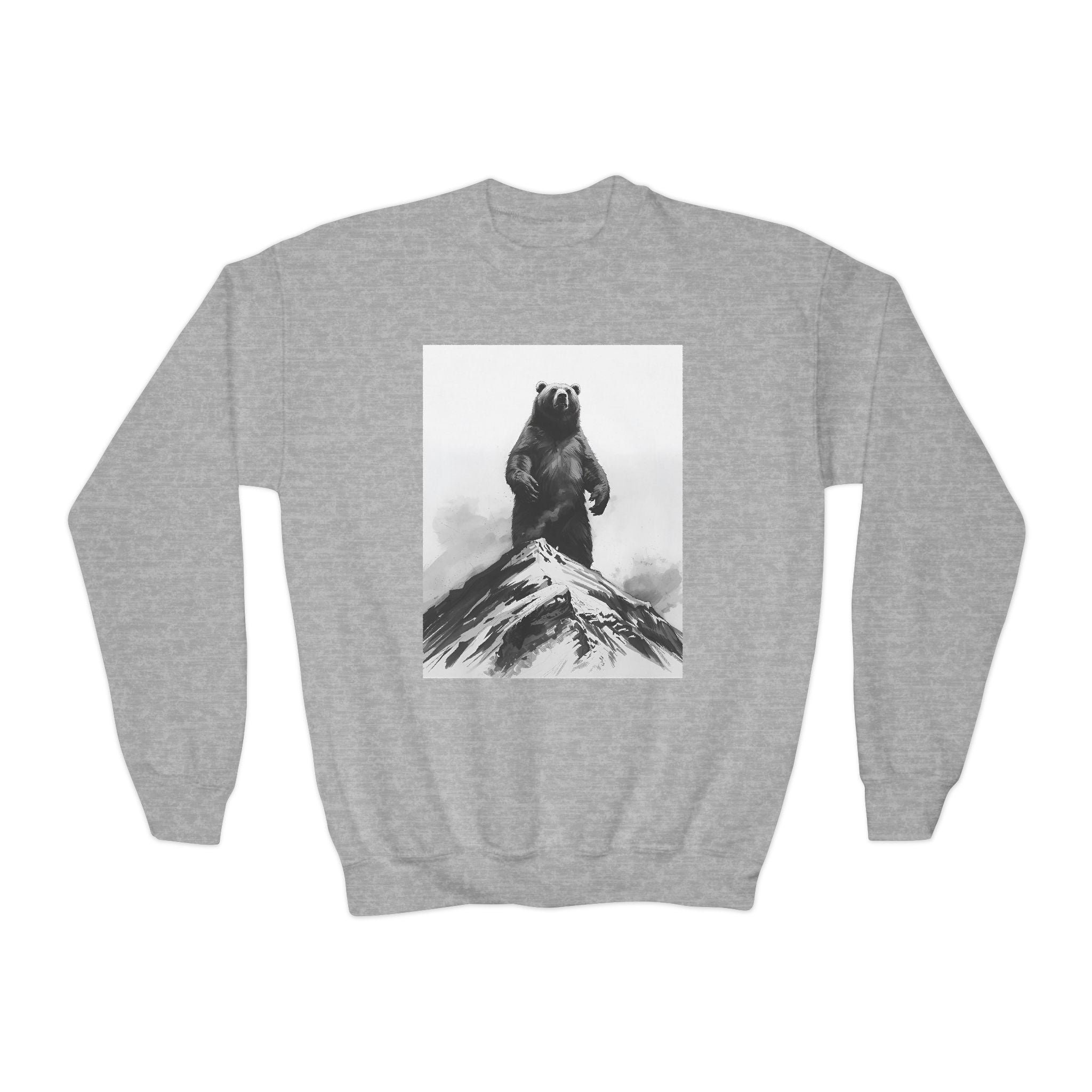 Bear Mountain Snow Youth Crewneck Sweatshirt