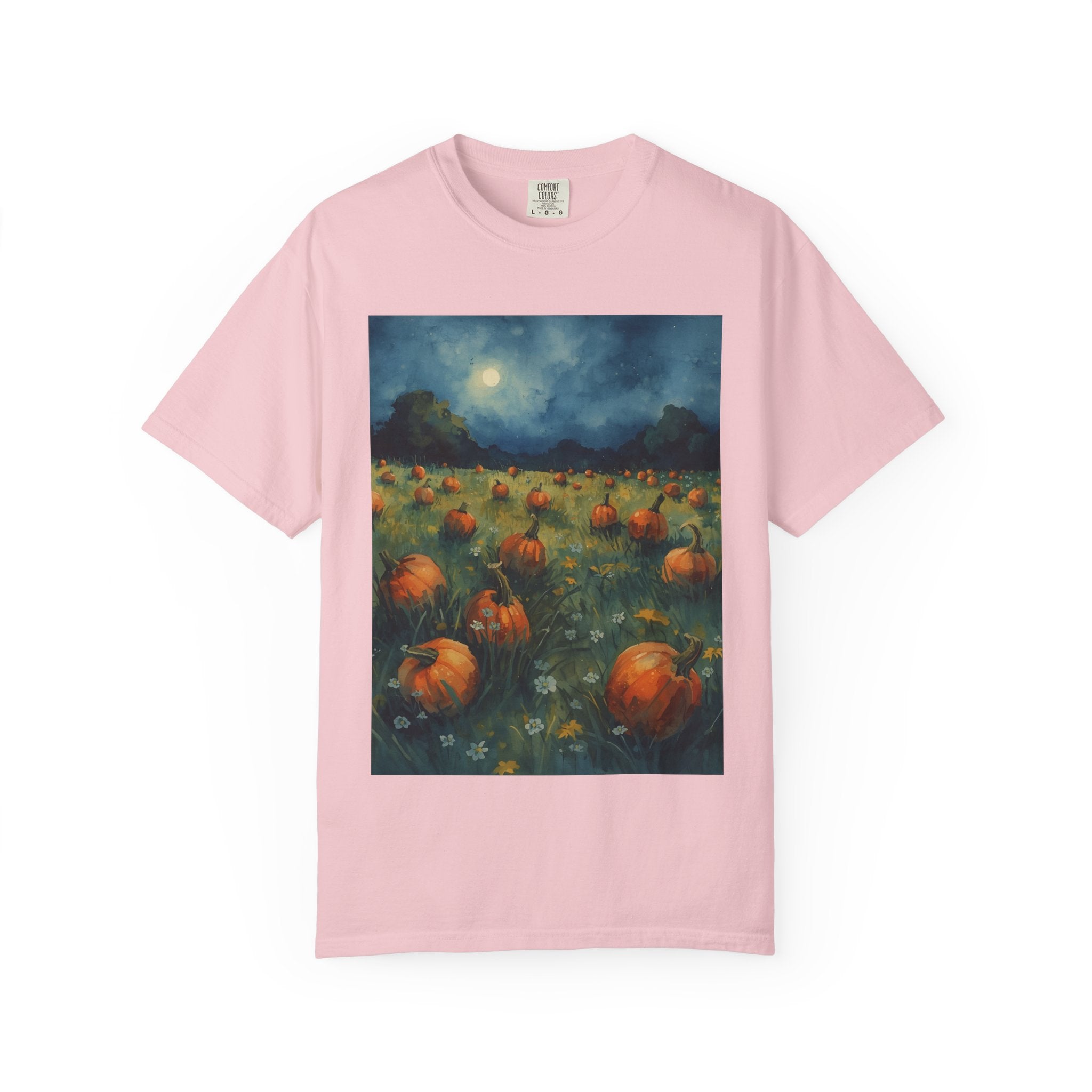 Pumpkin Patch Moonlit T-shirt | Fall Harvest Tee | Halloween Shirt | Unisex Autumn Apparel | Cozy Gift for Pumpkin Lovers