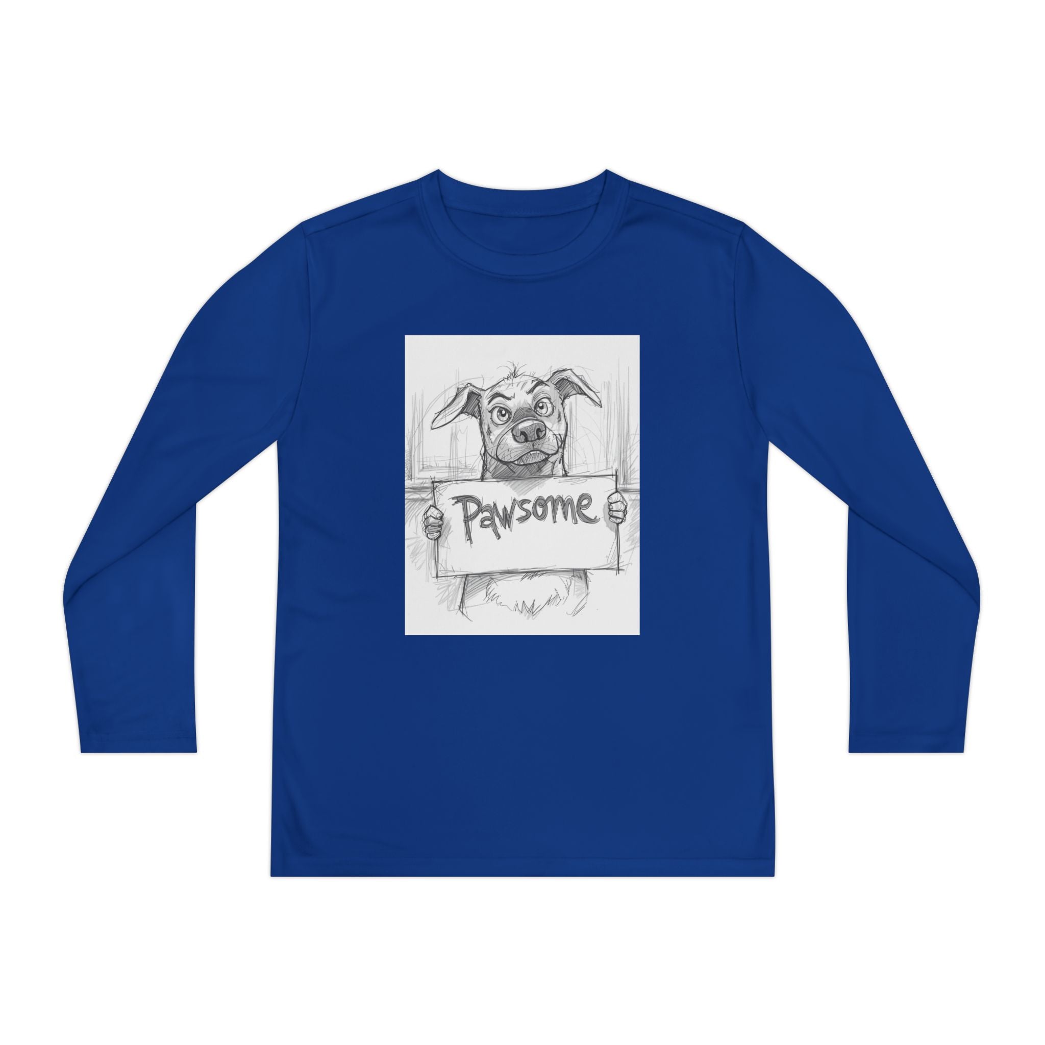 Pawsome Dog Youth Long Sleeve Competitor Tee