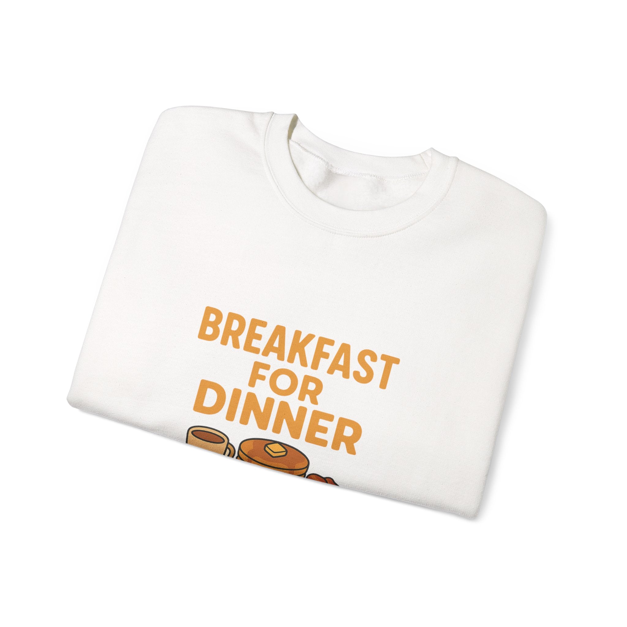 Breakfast for Dinner Sweatshirt, Cozy Crewneck for Food Lovers, Cute Gift for Brunch Enthusiasts, Fun Casual Wear, Ideal for Foodie Gifts