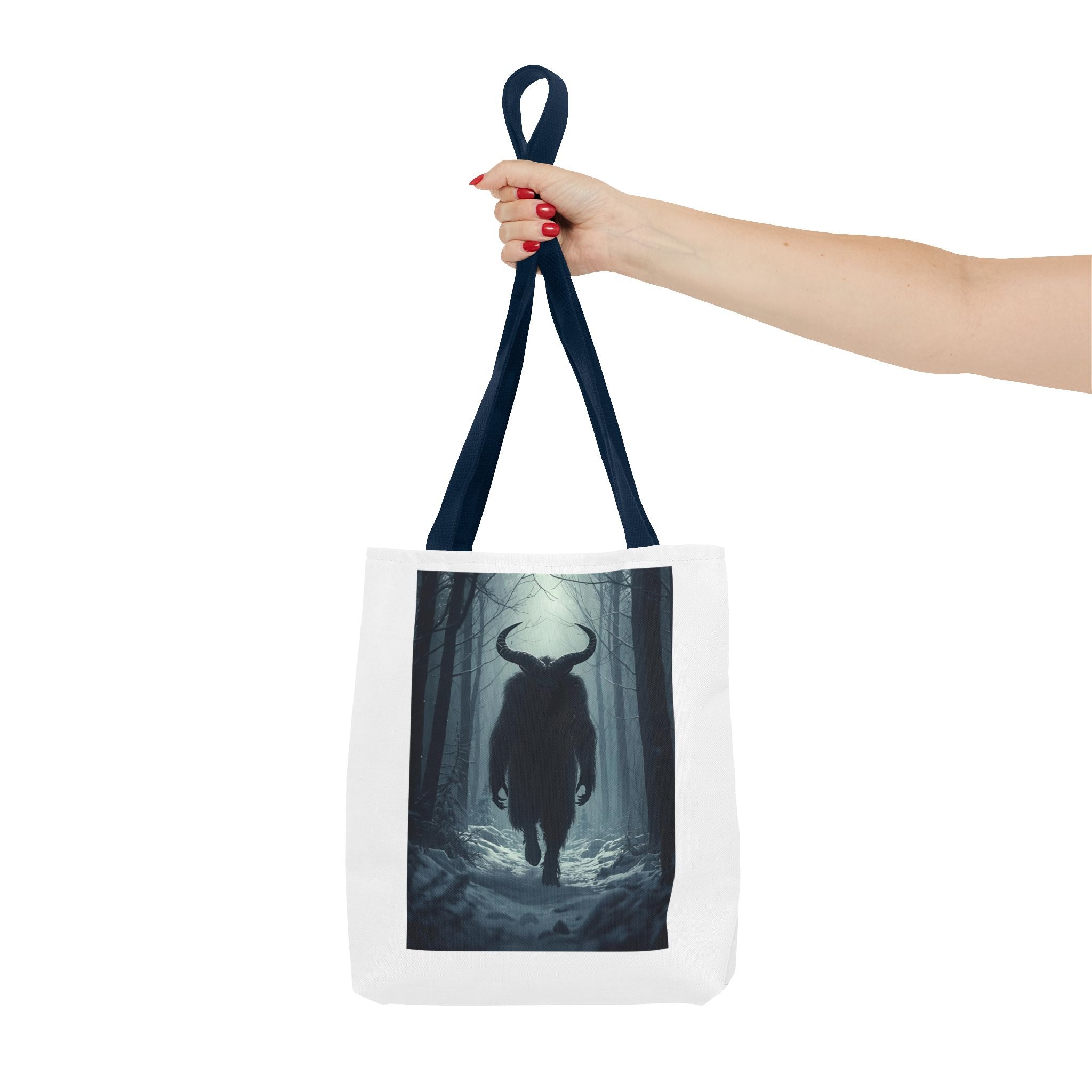 Spooky Forest Mythical Creature Tote Bag, Unique AOP Tote, Forest Design Bag, Eco-Friendly Shopping Bag, Gift for Nature Lovers, Stylish Carryall