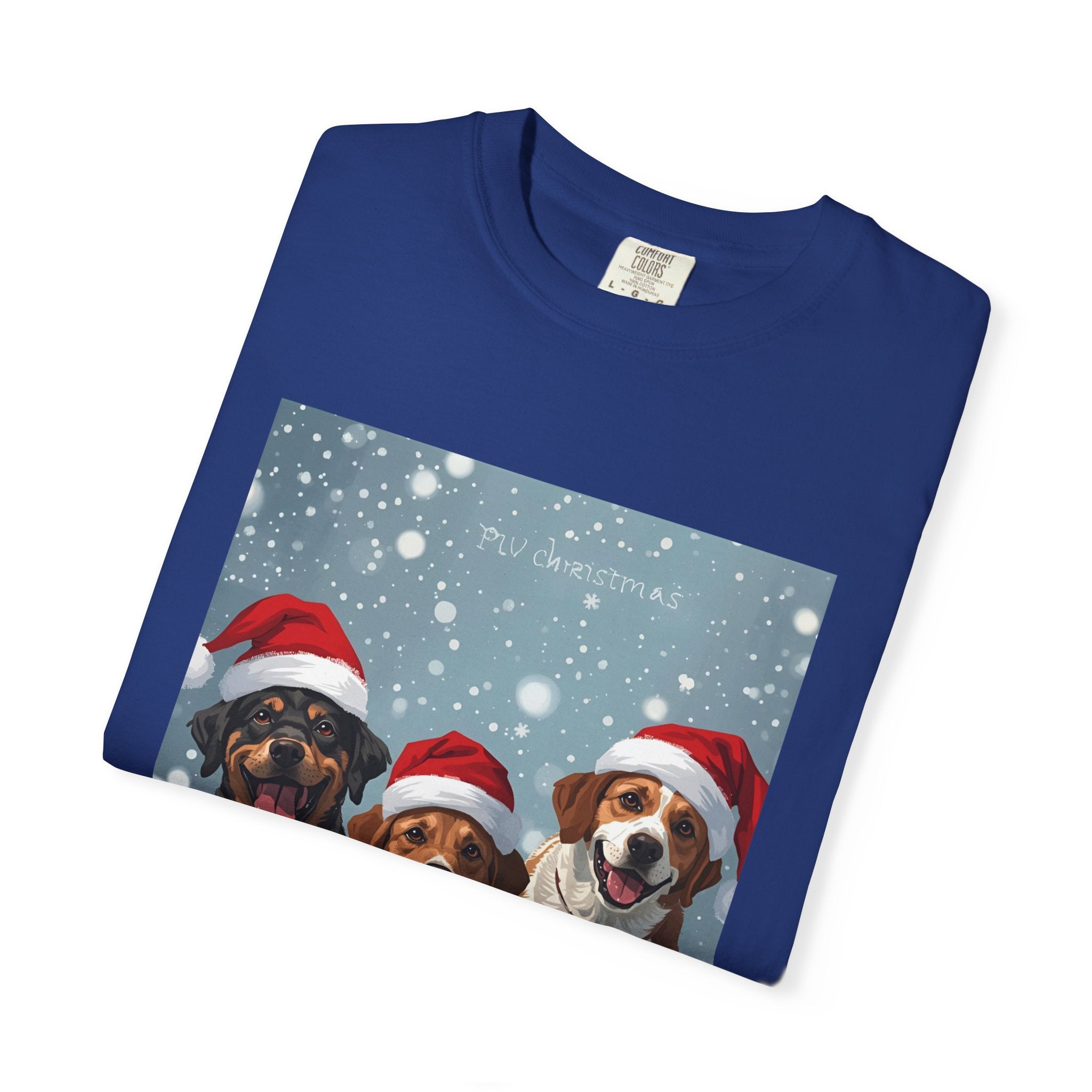 Cute Festive Dog Christmas T-Shirt, Unisex Holiday Tee, Cute Pet Lover Shirt, Christmas Apparel, Dog-Themed Gift, Winter Wear, Fun Family Outfit