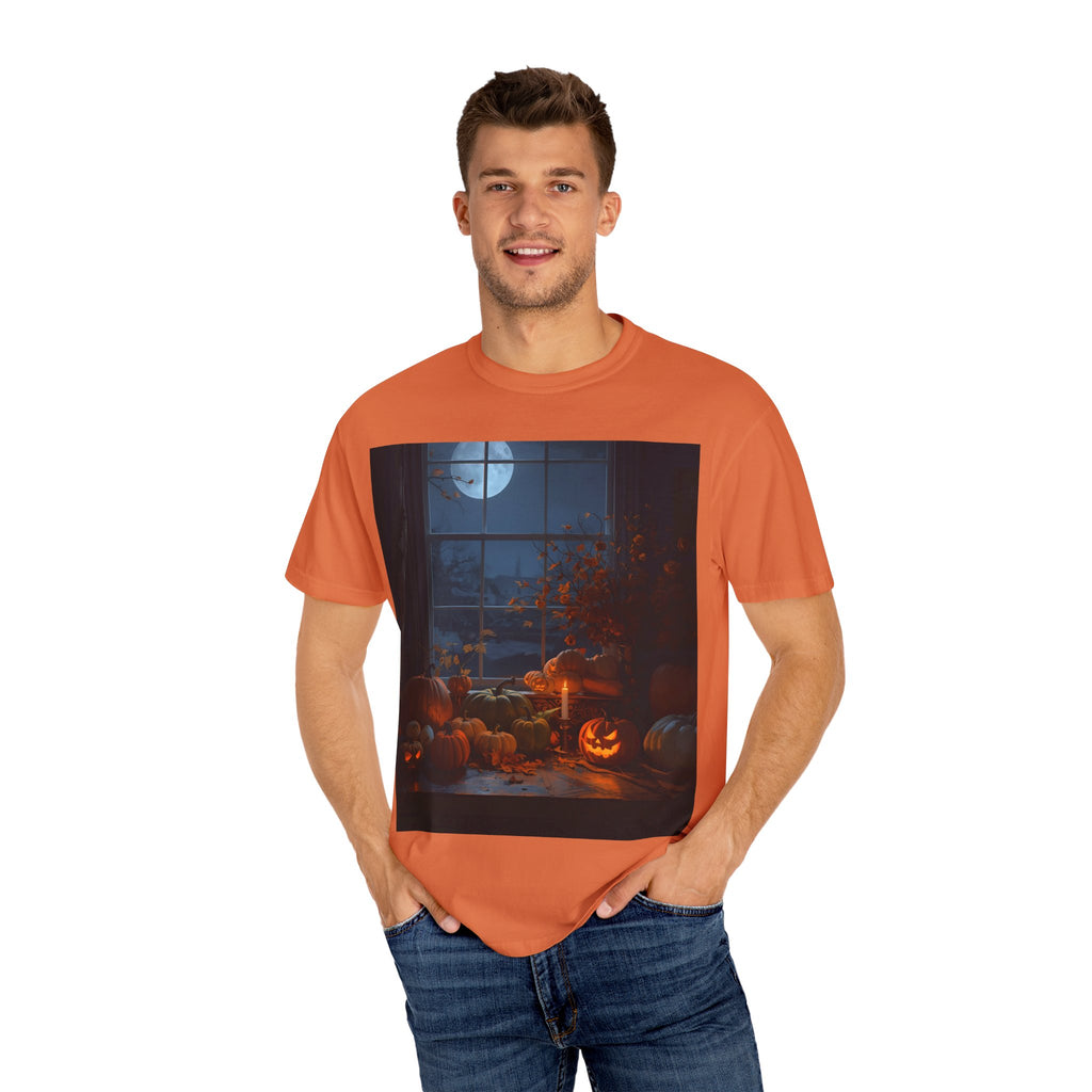 Spooky Autumn Pumpkin Vibes Halloween T-Shirt, Casual Fall Tee, Unisex Graphic Shirt, Pumpkin Lover Gift, Cozy Seasonal Apparel