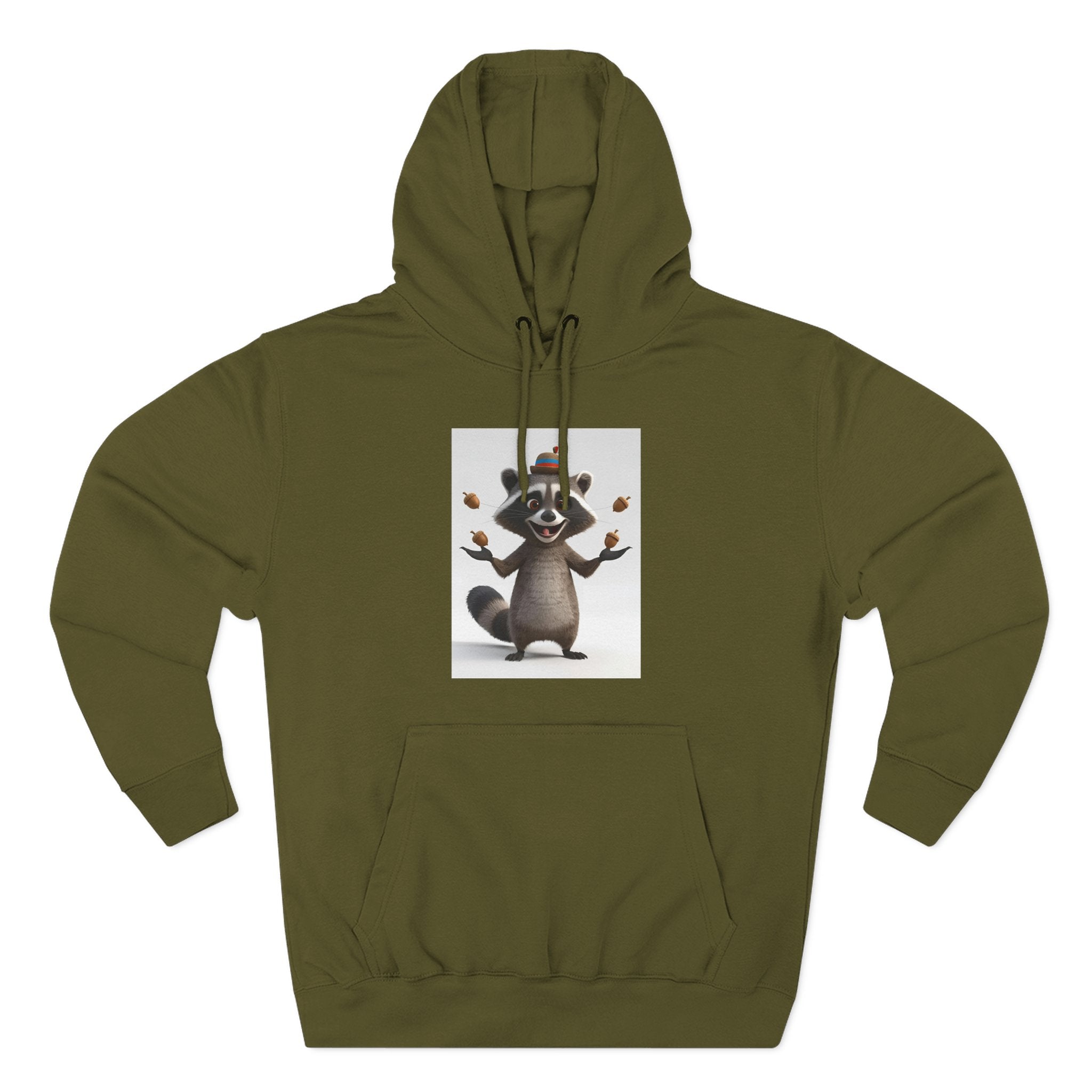 Raccoon Three-Panel Fleece Hoodie