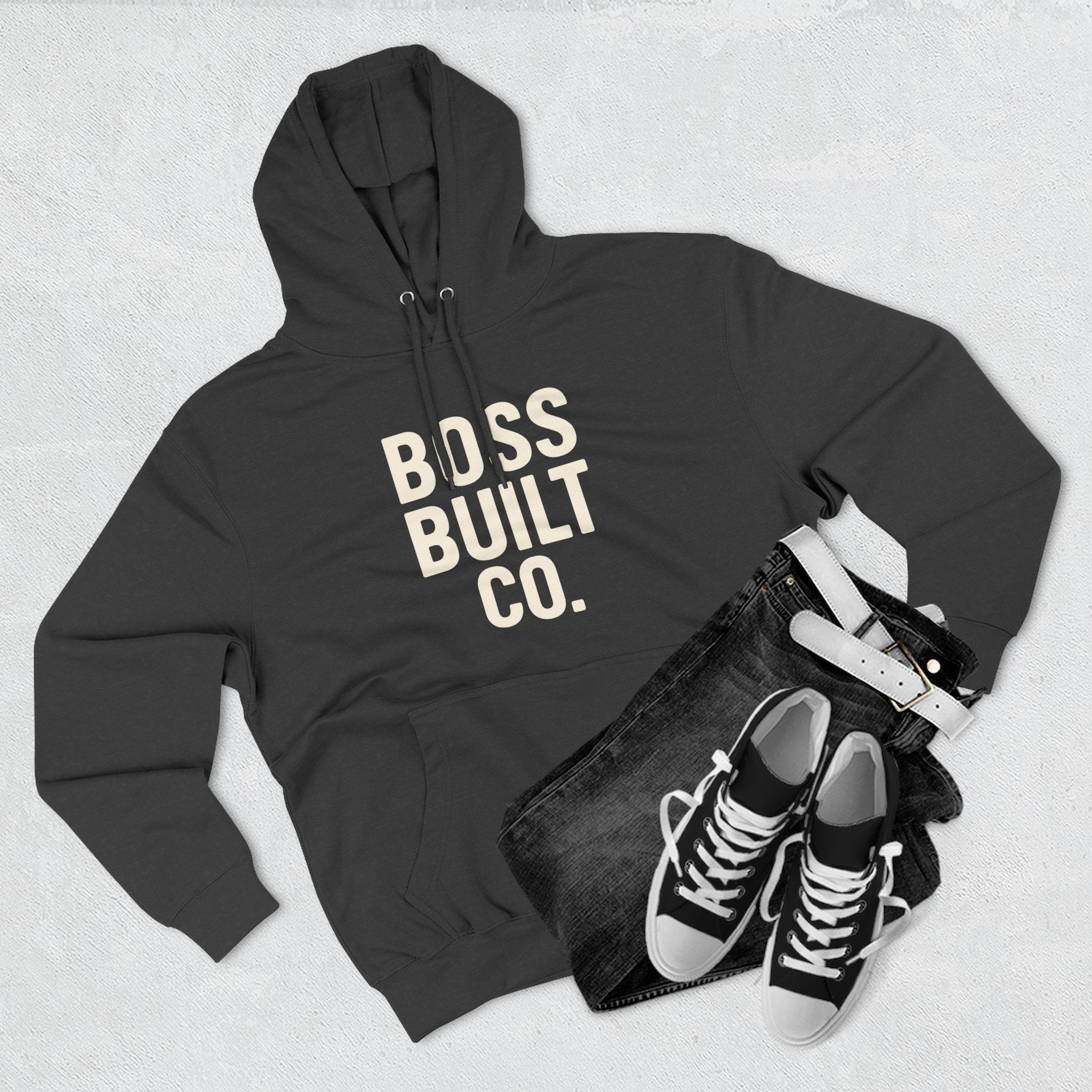 Boss Built Co. Hoodie — Motivational Graphic Pullover