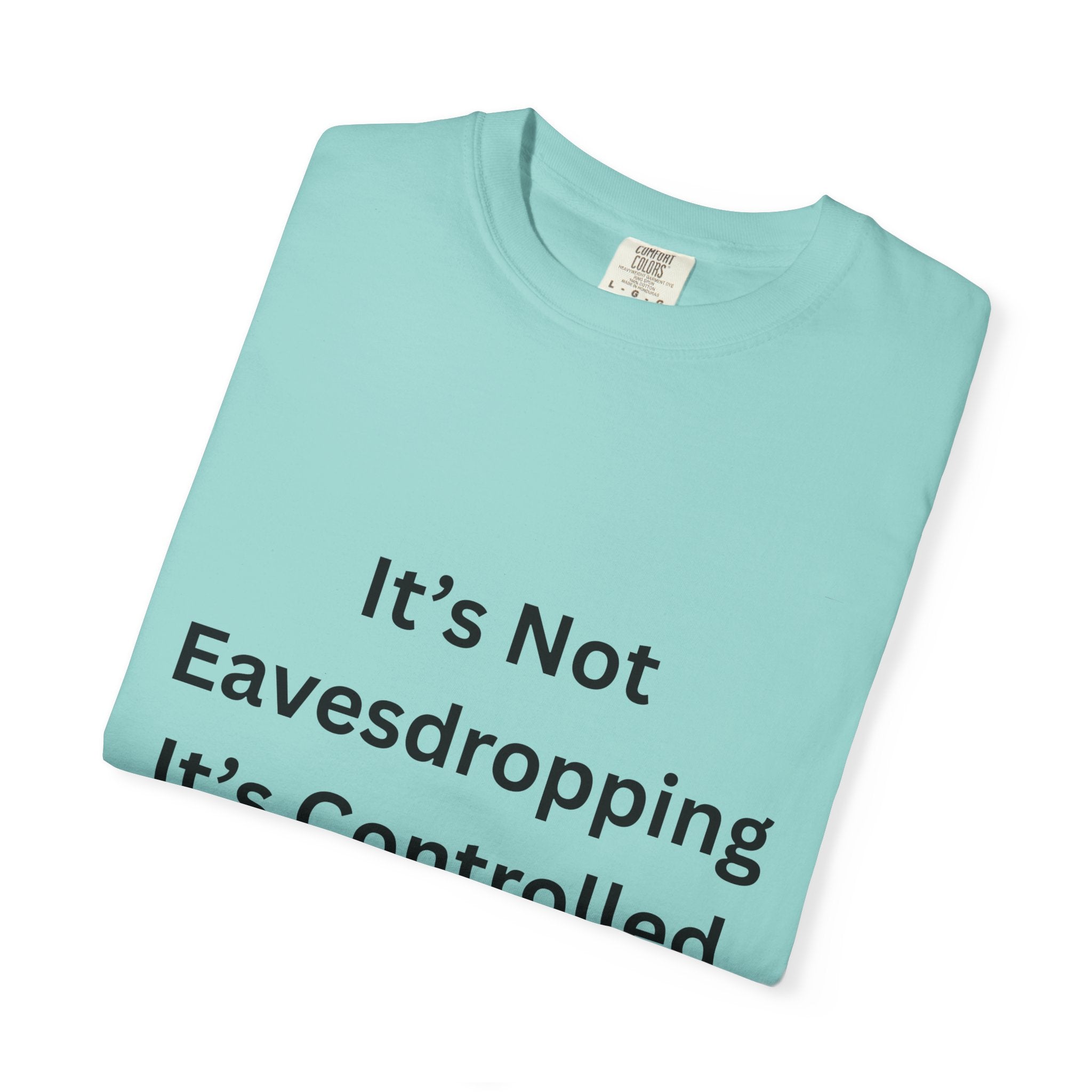 It's Not Eavesdropping, It's Controlled Over Hearing Funny Quote Unisex T-Shirt, Humor Tee, Casual Wear, Gift for Friends, Eavesdropping Shirt, Conversation Starter
