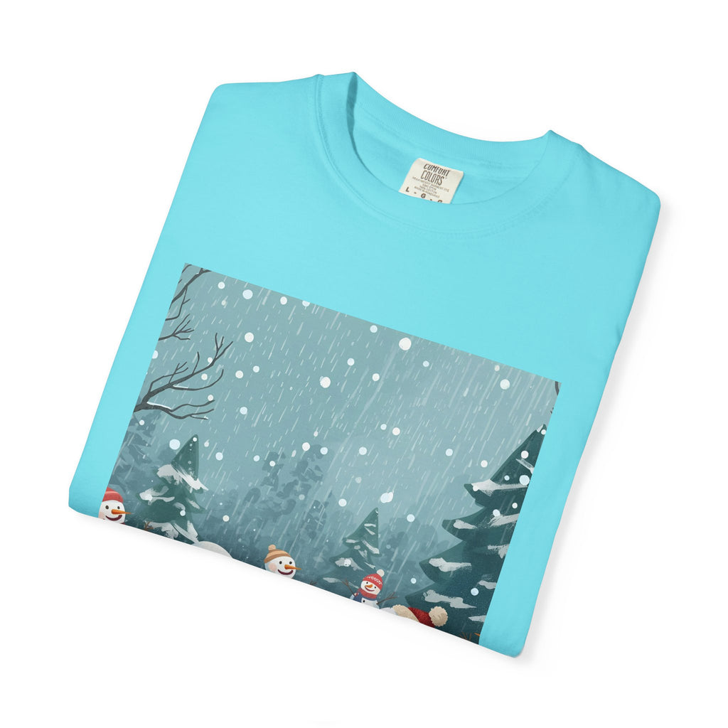 Festive Christmas Snowman Winter Wonderland T-shirt, Holiday Tee, Snowman Gift, Cozy Apparel, Unisex Christmas Shirt, Festive Winter Wear