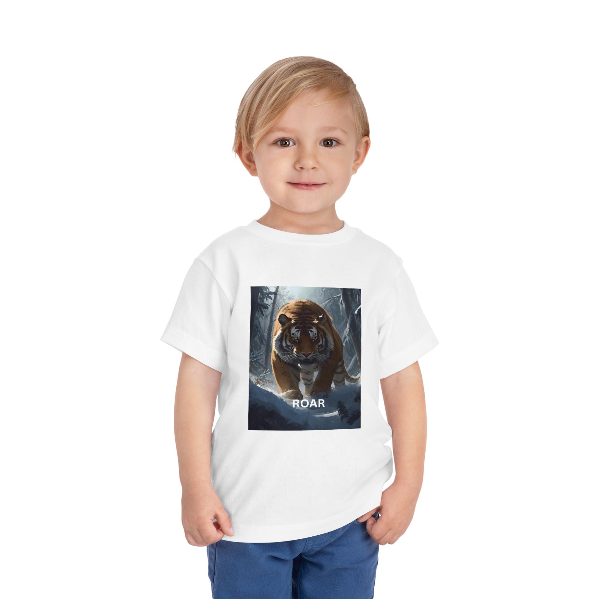 Tiger Roar Snow Toddler Short Sleeve Tee