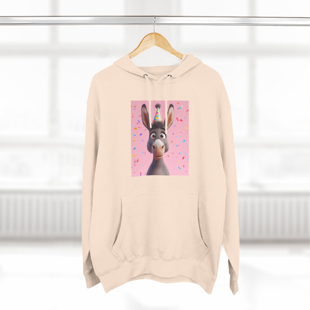Donkey Birthday Three-Panel Fleece Hoodie
