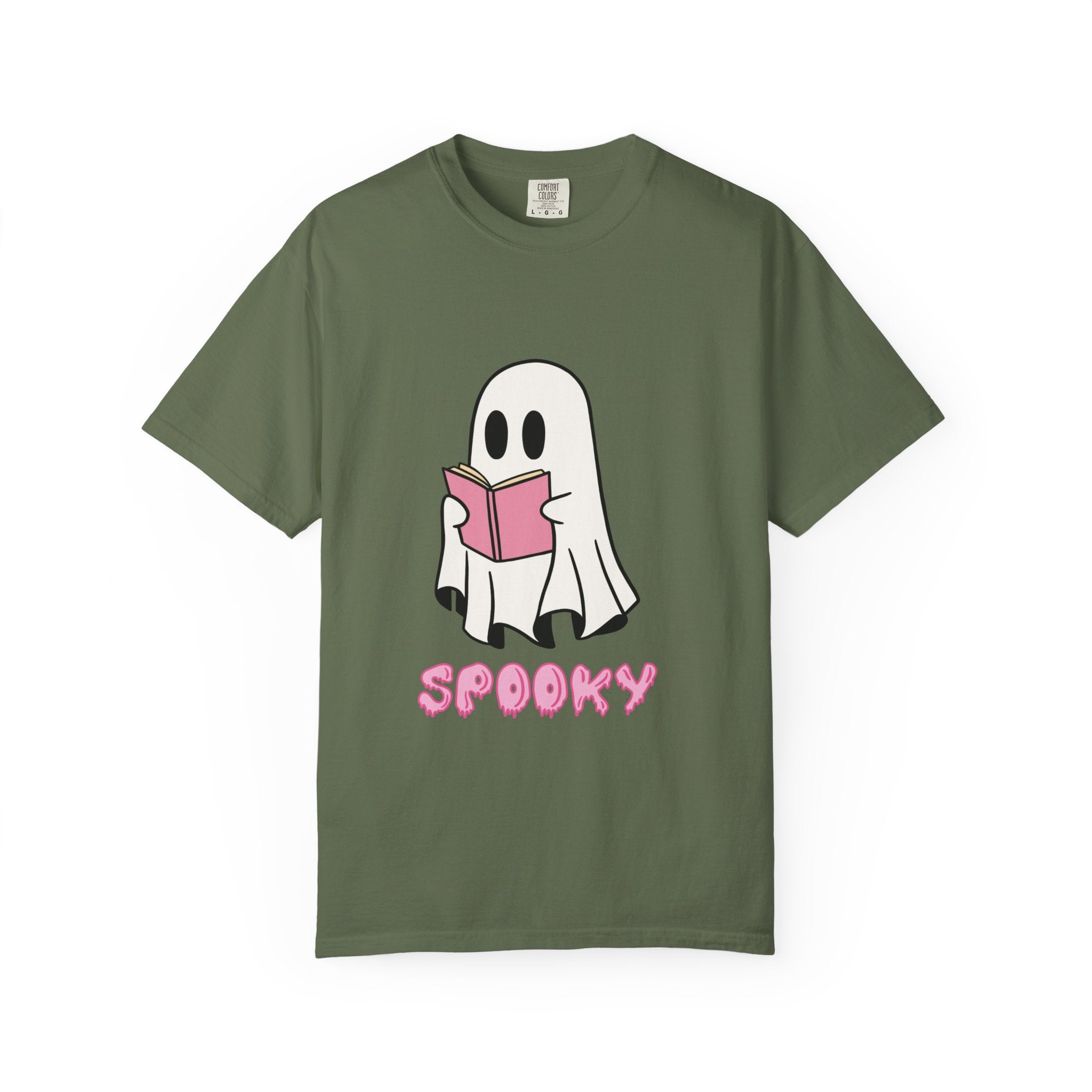 Spooky Ghost Reading T-Shirt | Unisex Halloween Tee, Cute Horror Gift, Cozy Casual Wear, Literary Costume Party, Ghost Lover Shirt
