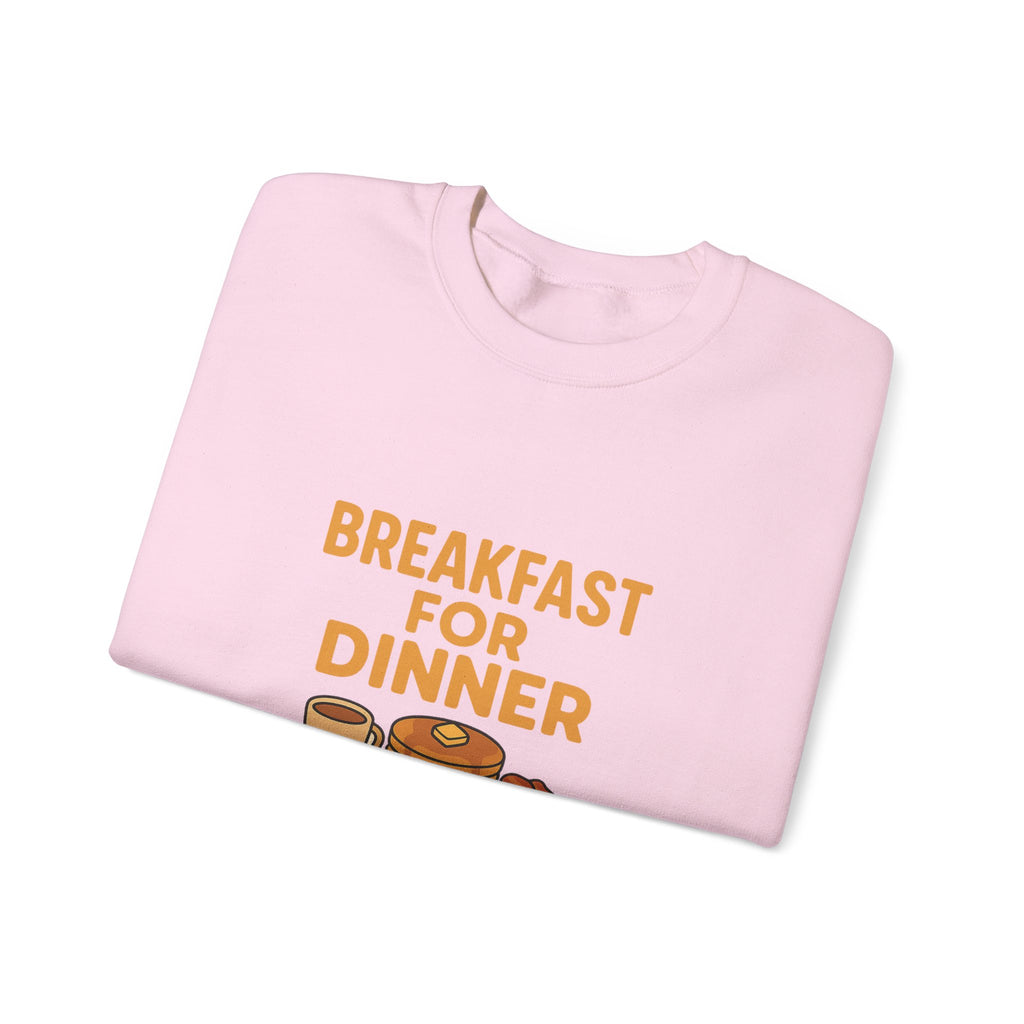 Breakfast for Dinner Sweatshirt, Cozy Crewneck for Food Lovers, Cute Gift for Brunch Enthusiasts, Fun Casual Wear, Ideal for Foodie Gifts