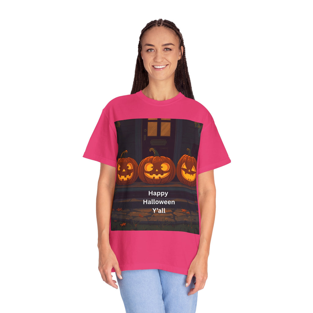 Happy Halloween Pumpkin Unisex T-shirt, Spooky Season Tee, Fall Festival Shirt, Pumpkin Graphic Top, Halloween Gift for Him/Her