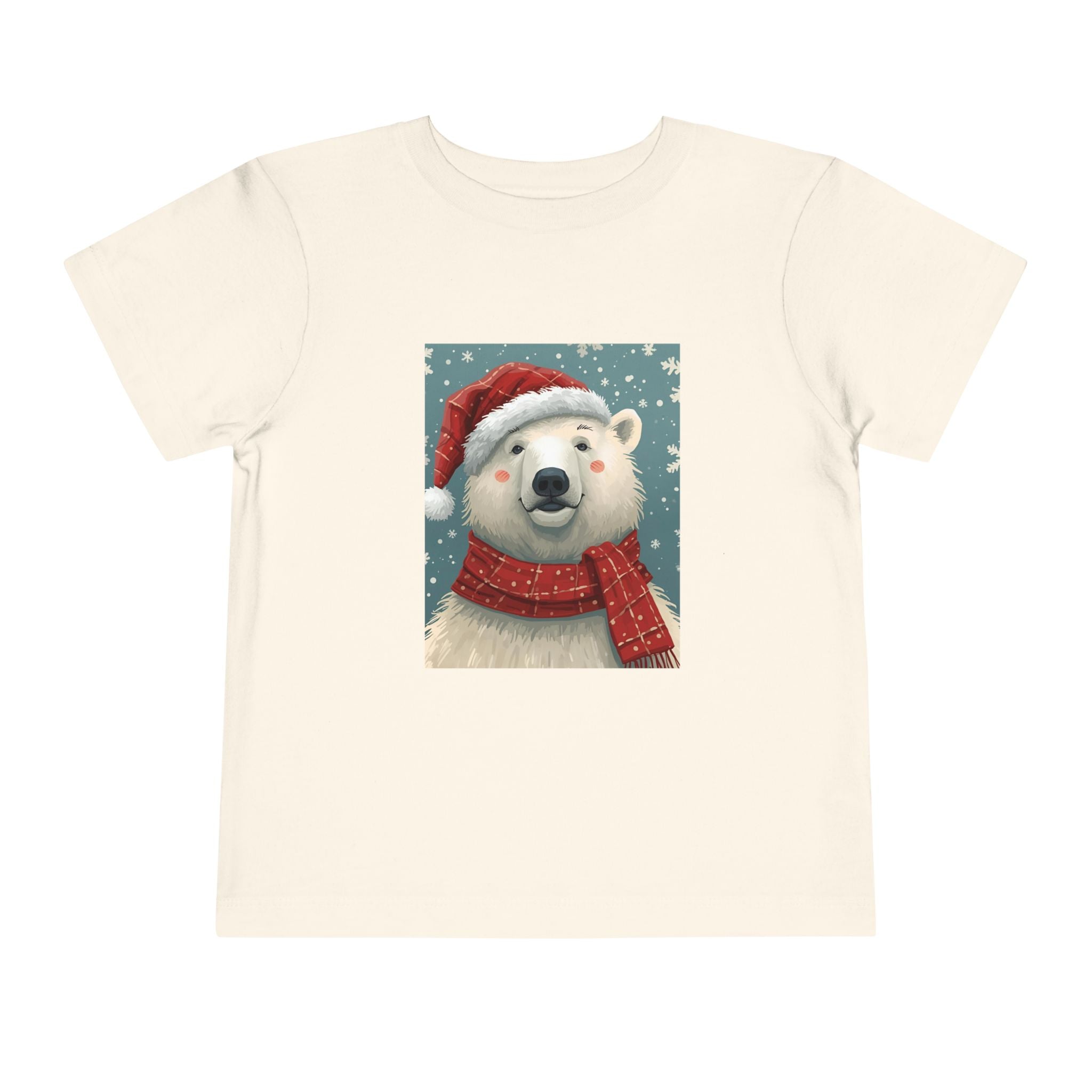 Adorable Holiday Polar Bear Toddler Tee, Christmas Gift, Cute Winter Shirt, Kids Fashion, Seasonal Apparel