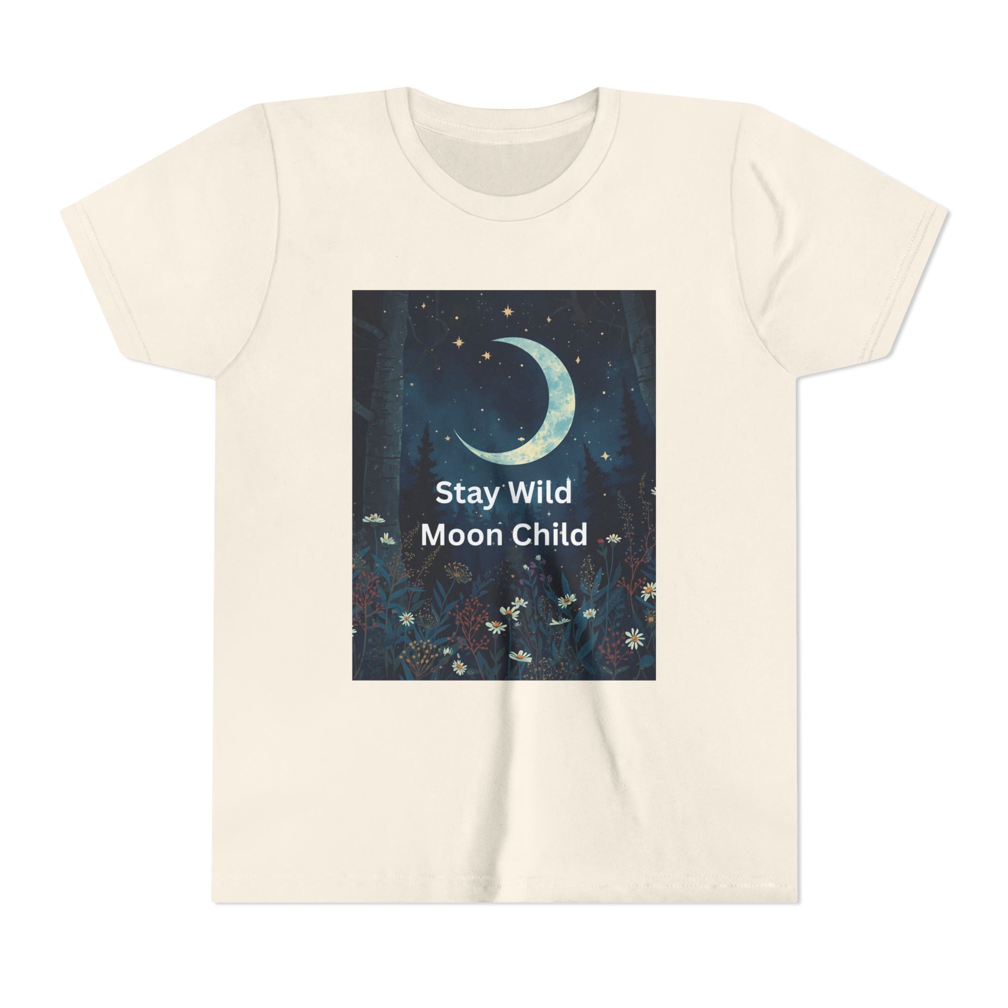 Stay Wild Moon Child Youth Tee - Adventure Tee, Nature Inspired Shirt, Cute Kids Clothing, Gift for Young Explorers, Eco-Friendly Tee
