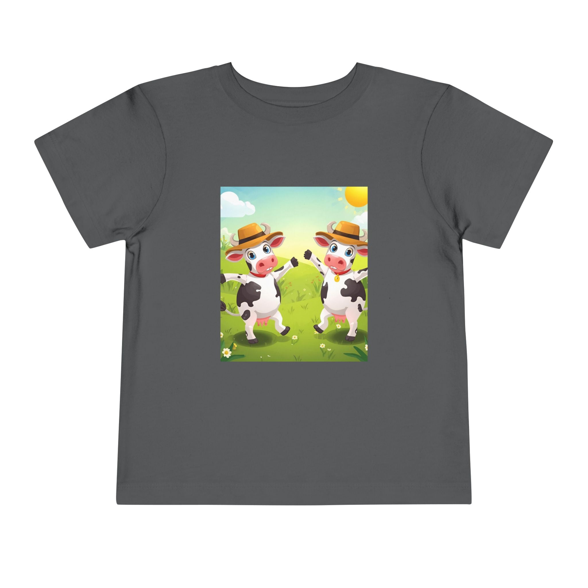 Cute Cow Fun Farm Toddler Short Sleeve Tee