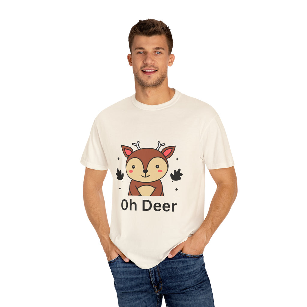 Cute 'Oh Deer' Unisex T-Shirt, Funny Animal Tee, Gift for Animal Lovers, Perfect for Birthdays and Holidays, Casual Wear