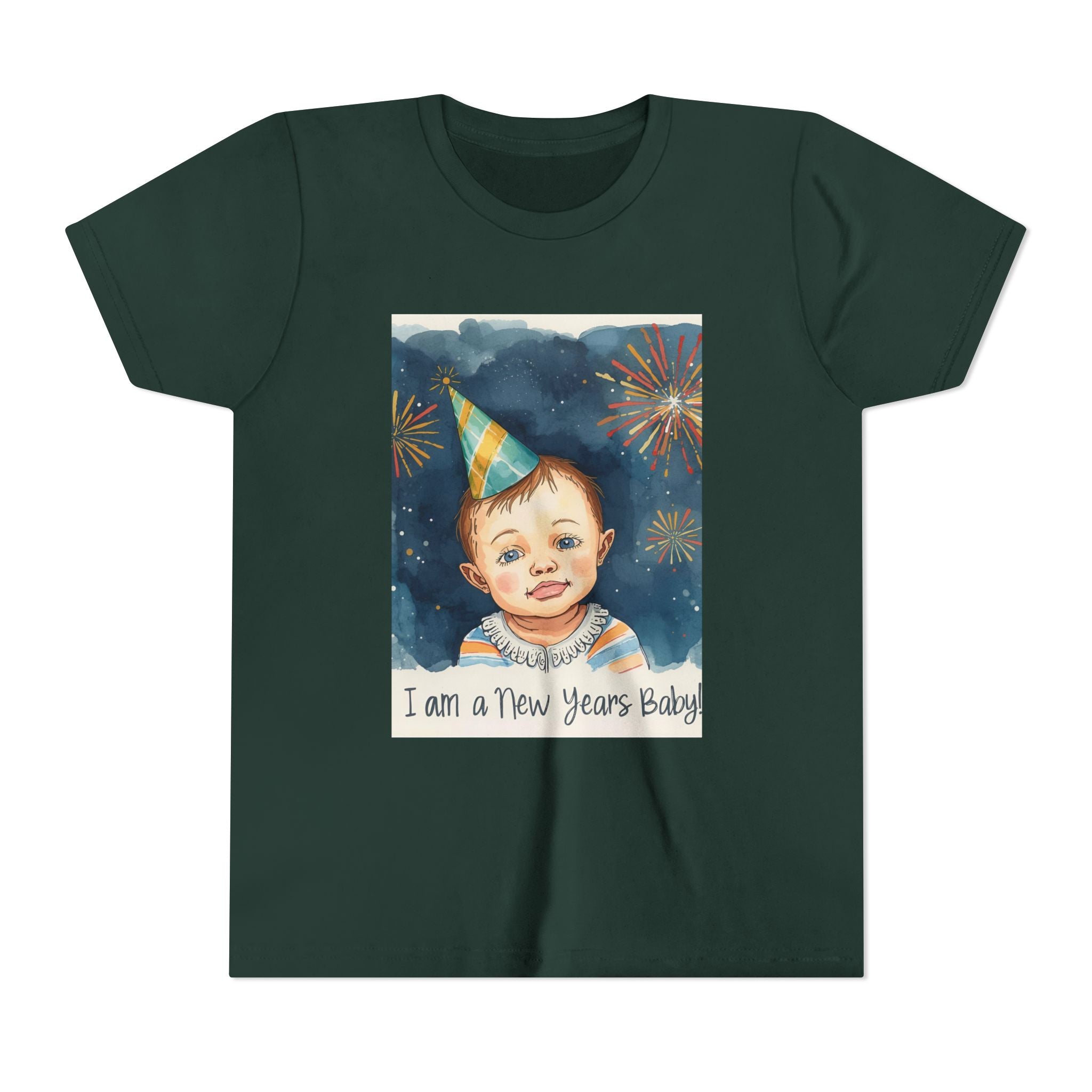 I Am A New Years Baby Youth Short Sleeve Tee