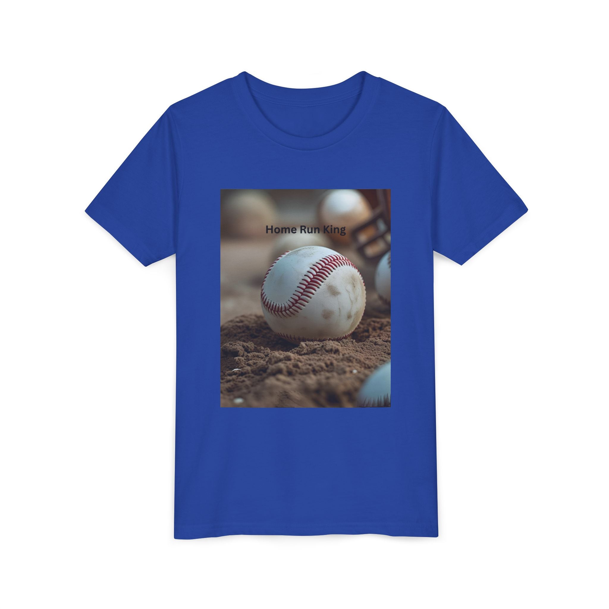 Home Run King Youth Tee, Baseball Shirt, Kids Sports Apparel, Gift for Young Athletes, Perfect for Birthdays, Sports Events, Team Spirit