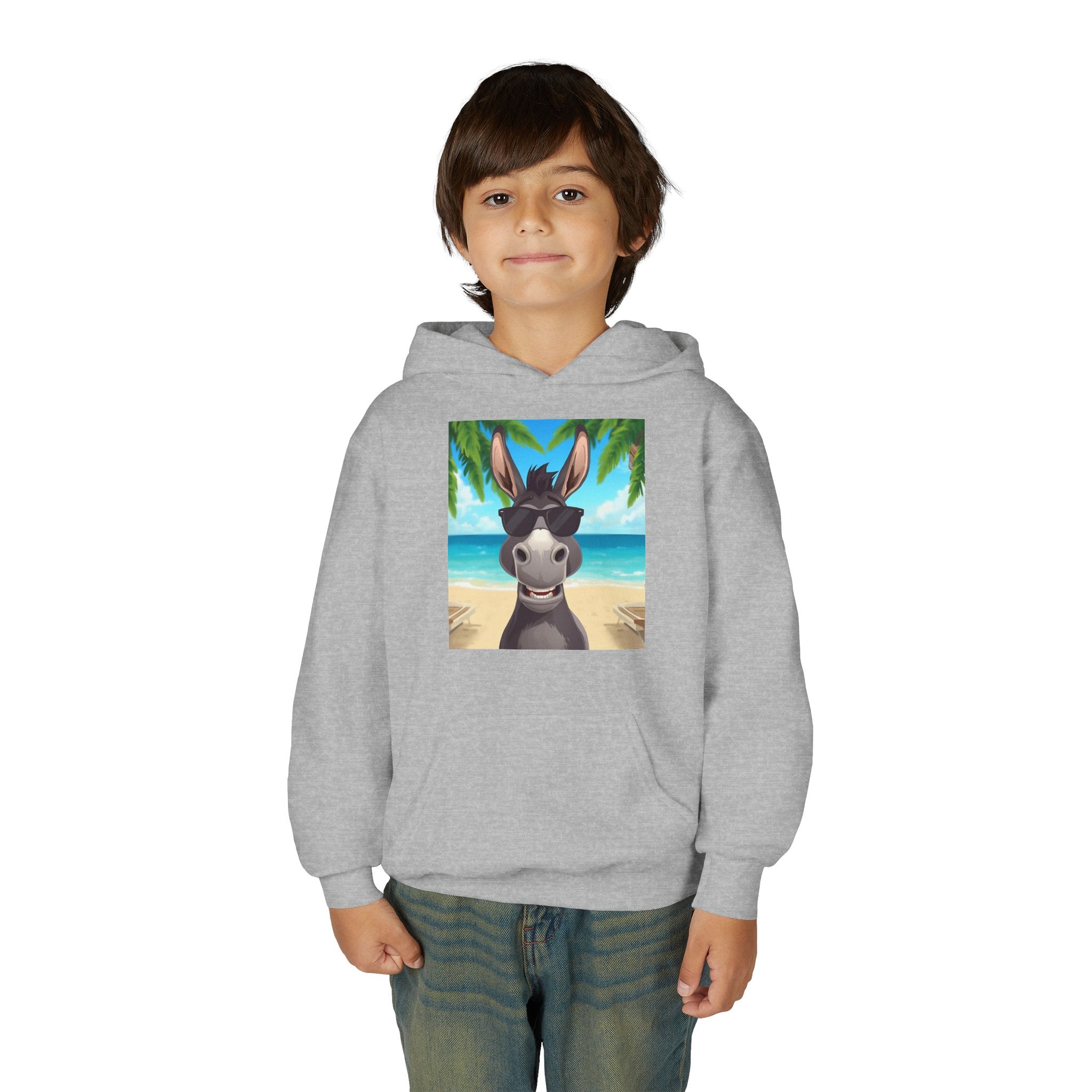 Donkey Beach Vibes Youth Heavy Blend Hooded Sweatshirt
