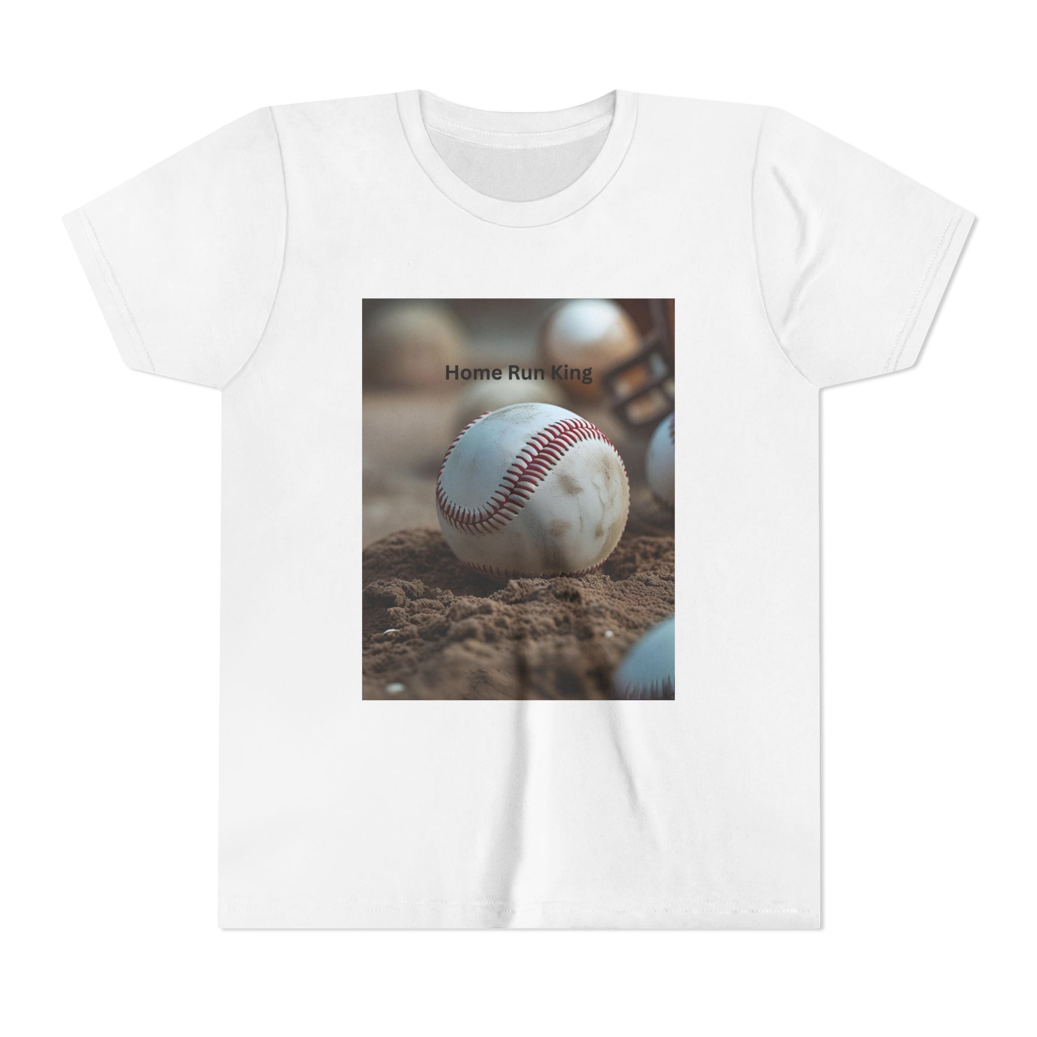 Home Run King Youth Tee, Baseball Shirt, Kids Sports Apparel, Gift for Young Athletes, Perfect for Birthdays, Sports Events, Team Spirit