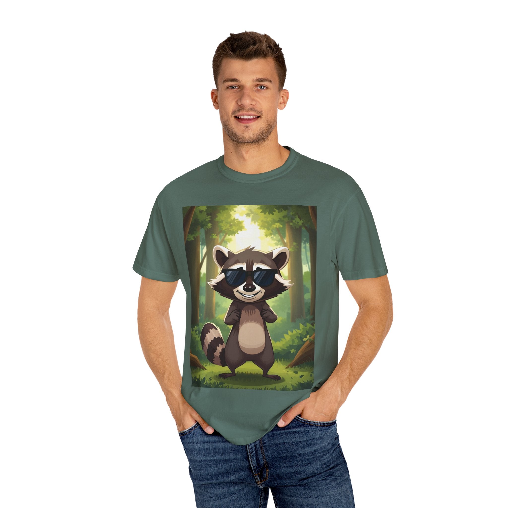 Whimsical Raccoon T-Shirt, Fun Nature Tee, Unisex Forest Shirt, Gift for Animal Lovers, Cute Wildlife Apparel