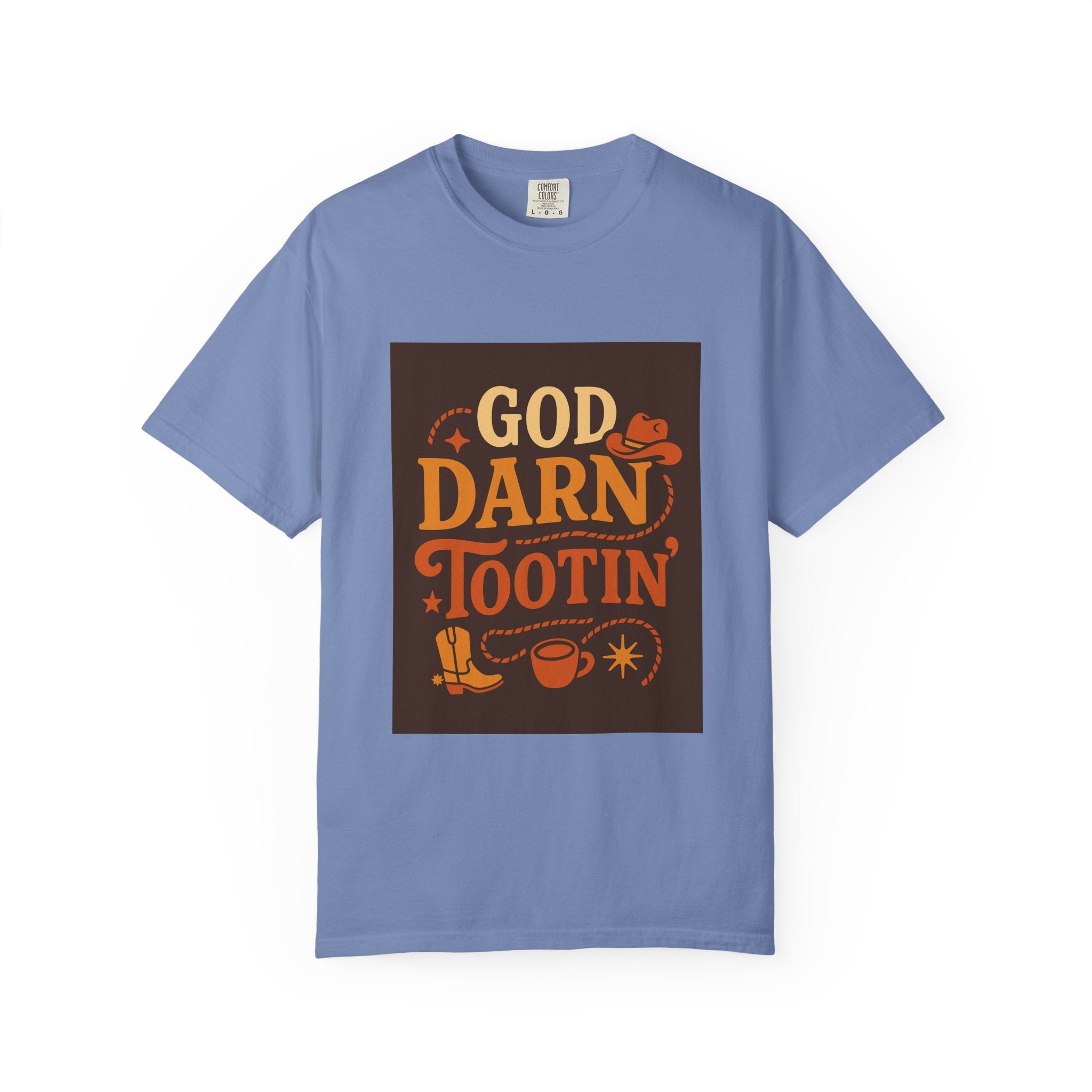 Vintage-Inspired Unisex T-Shirt with 'God Darn Tootin' Graphic - Perfect for Cowpoke Gatherings, Western Themed Events, Gift
