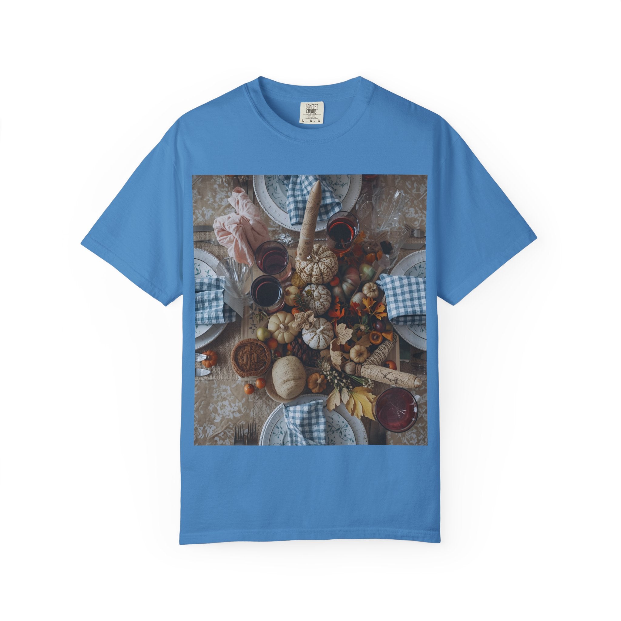 Rustic Gatherings Feast Unisex T-Shirt | Cozy Fall Apparel, Thanksgiving Casual Wear, Gift for Food Lovers, Unique Kitchen Decor, Autumn Gathering Tee