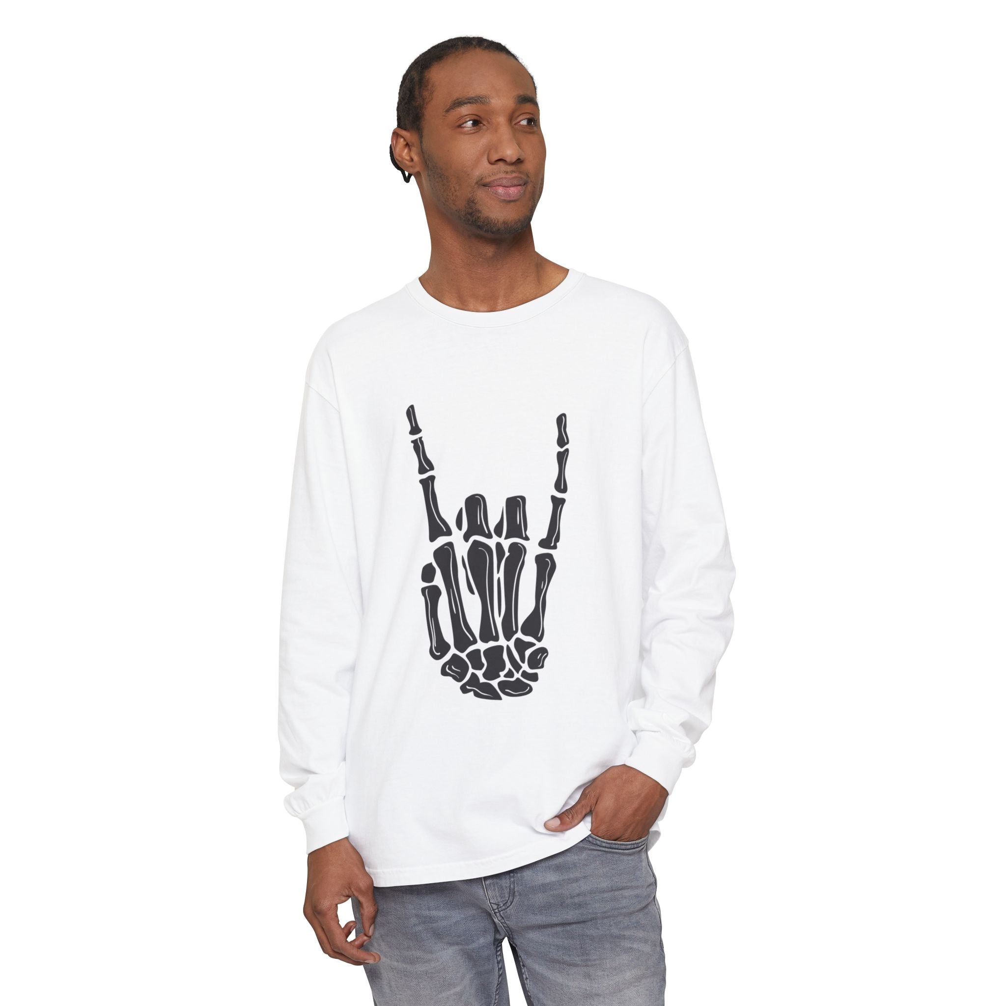 Rock On Unisex Garment-dyed Long Sleeve T-Shirt