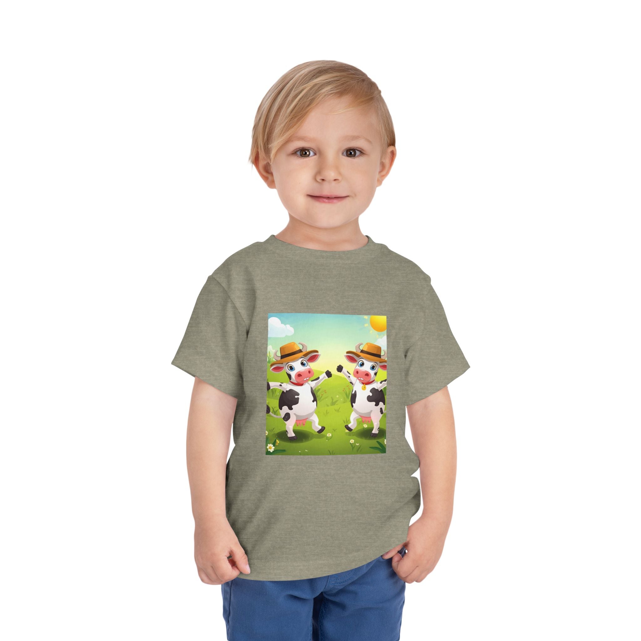 Cute Cow Fun Farm Toddler Short Sleeve Tee