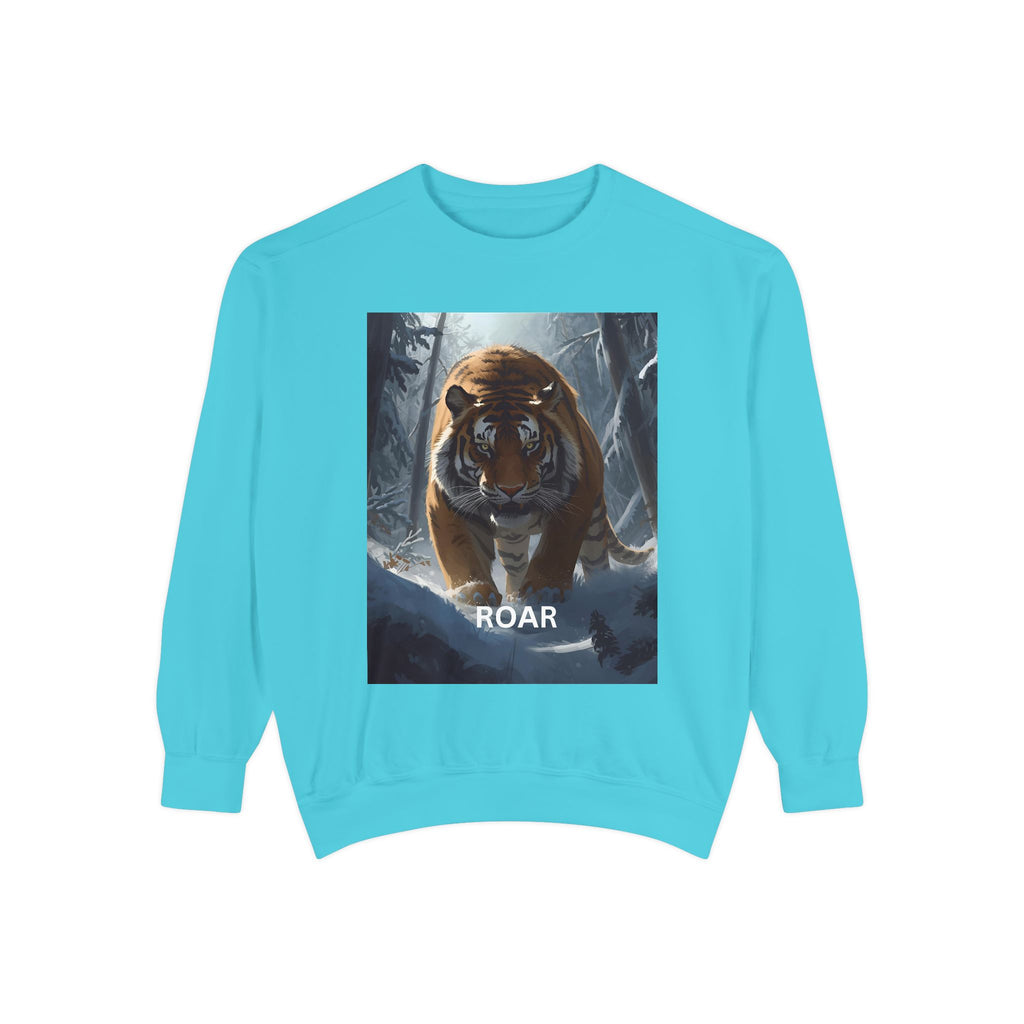 Tiger Roar Snow Unisex Garment-Dyed Sweatshirt