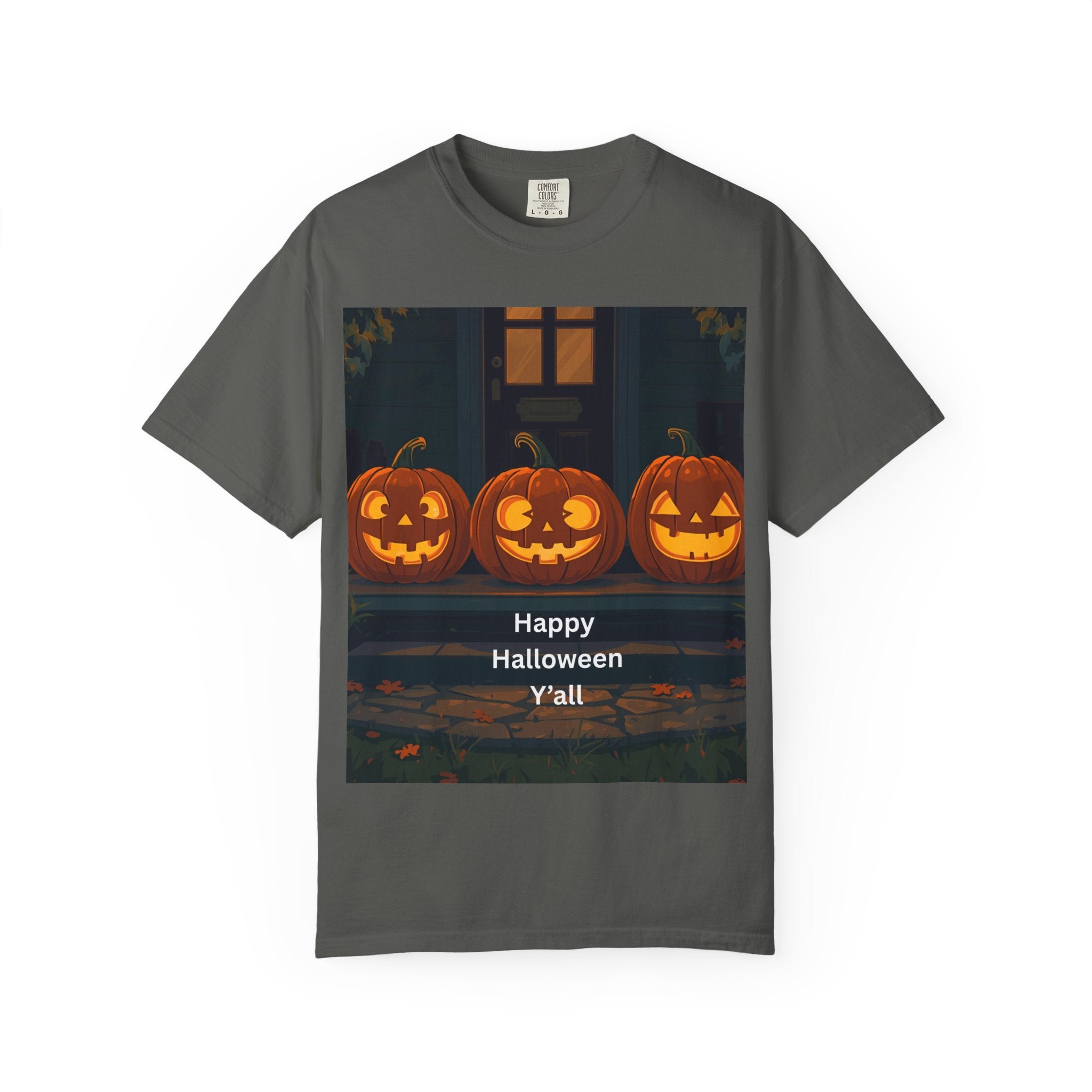 Happy Halloween Unisex T-Shirt, Spooky Season Apparel, Halloween Costume, Fall T-Shirt, Pumpkin Design Shirt, Y'all Graphic Tee