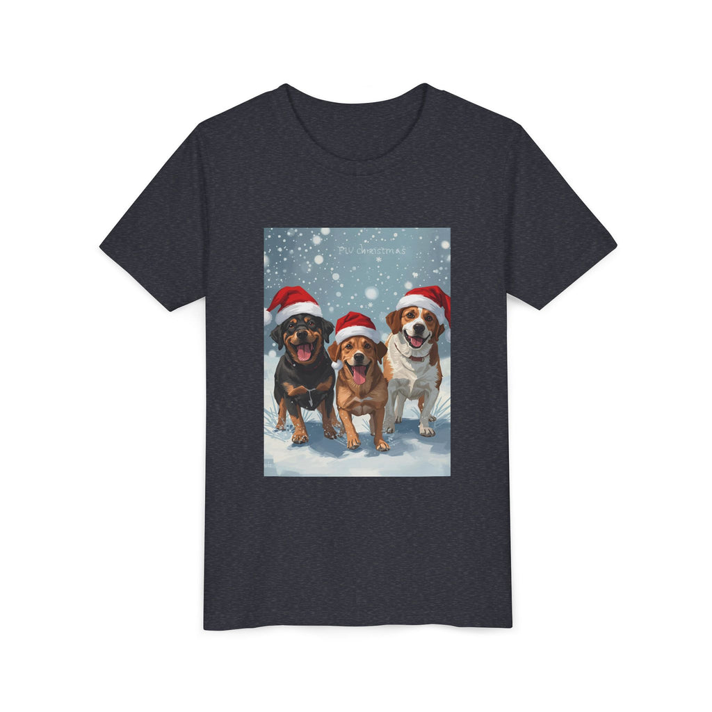 Cute Christmas Dogs Youth Short Sleeve Tee