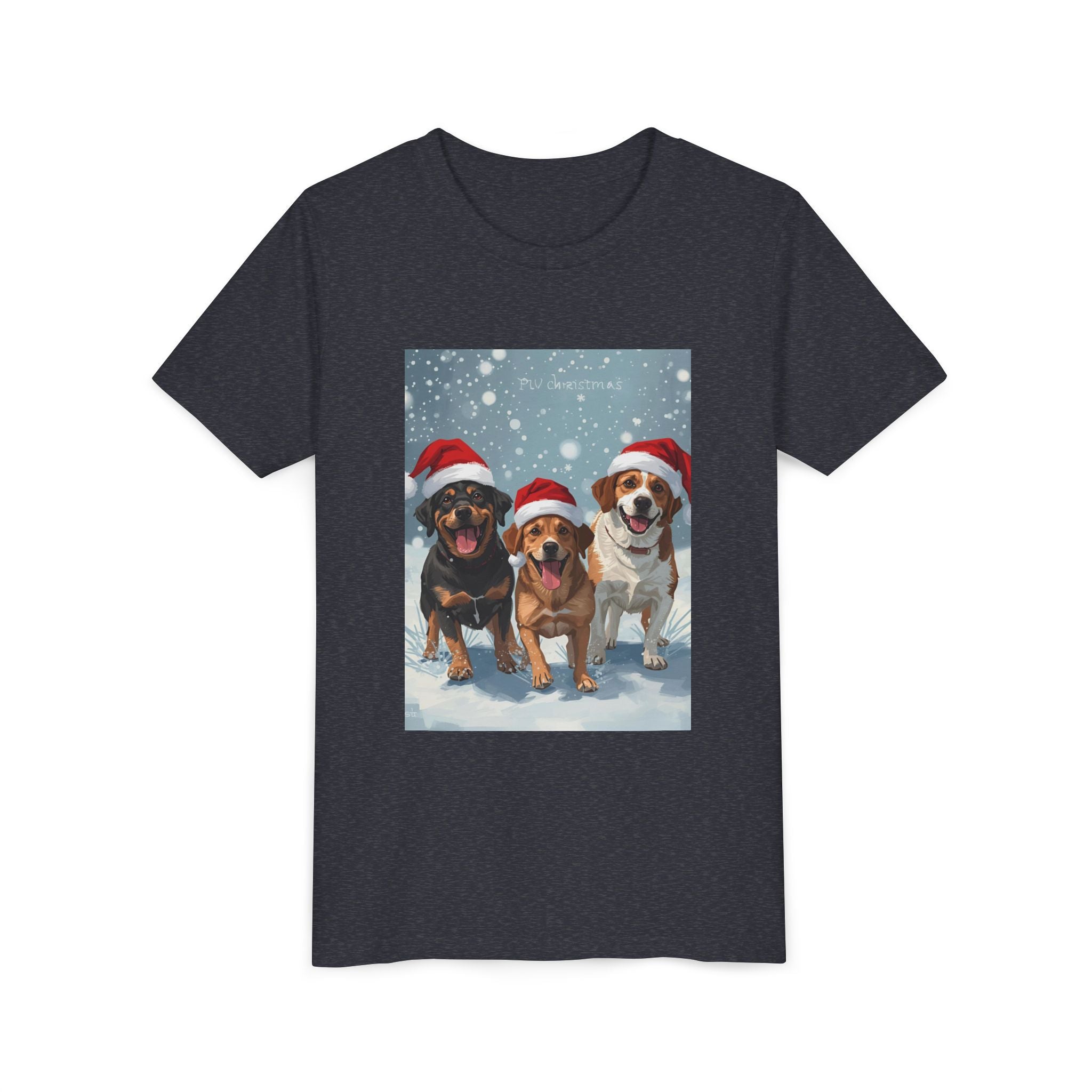 Cute Christmas Dogs Youth Short Sleeve Tee